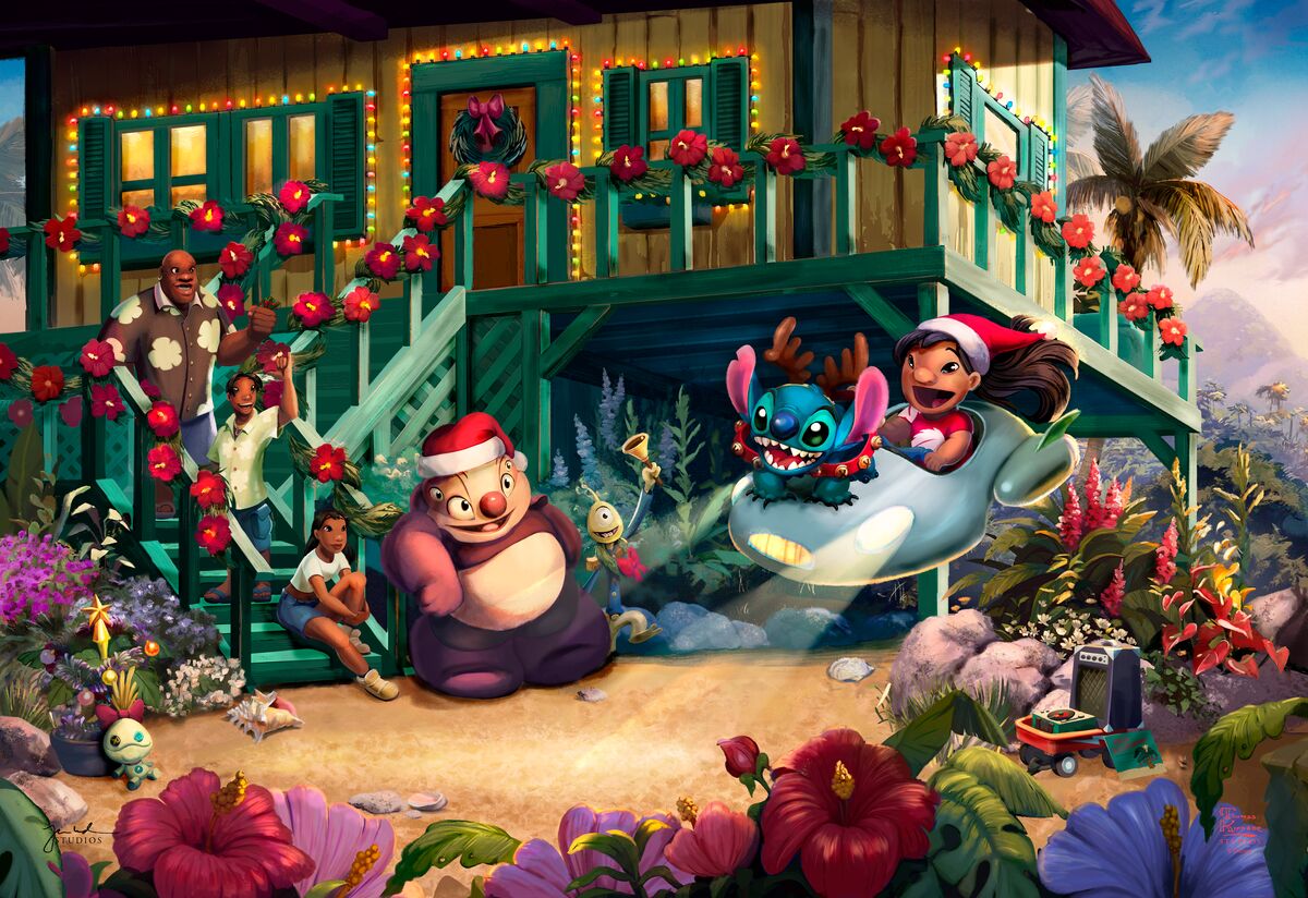 Shop Disney Lilo and Stitch Aloha Christmas Wall Art From Thomas