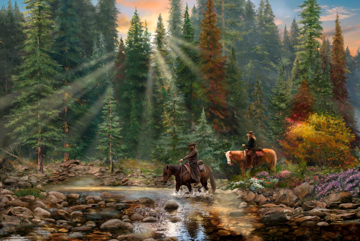 Chris Cummings 『THUNDER RIDGE』 証明書付 絵画 馬 Chris Cummings 『THUNDER RIDGE』 証明書付 絵画 馬 Chris