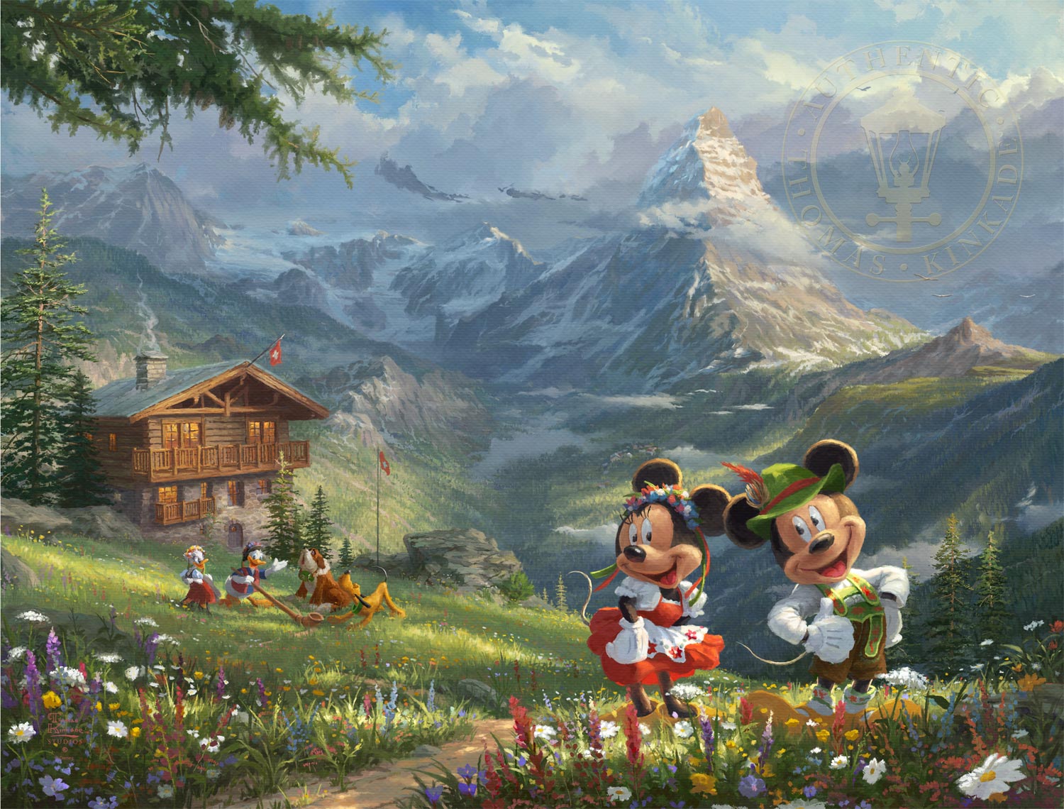 Shop Disney Mickey and Minnie in the Alps Wall Art From Thomas