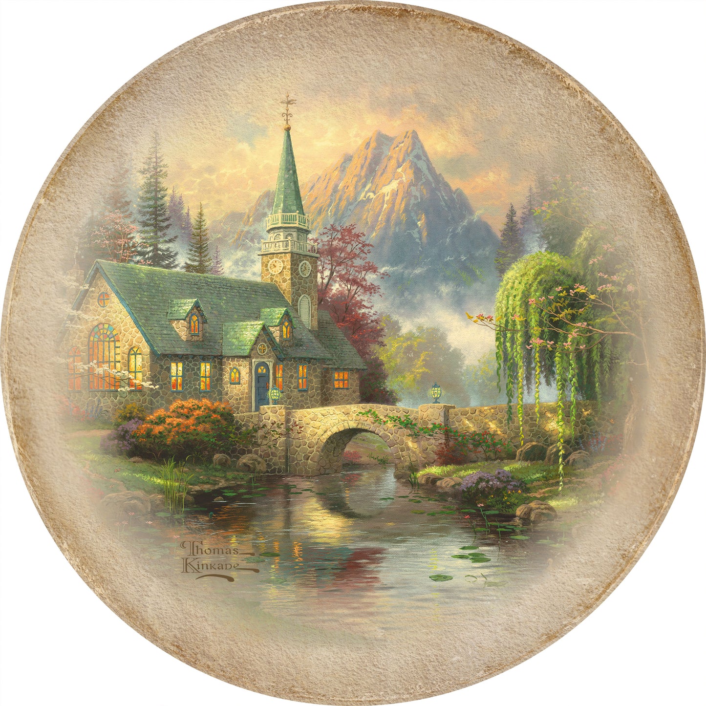 Dogwood Chapel - 12.5" Round Wood Sign