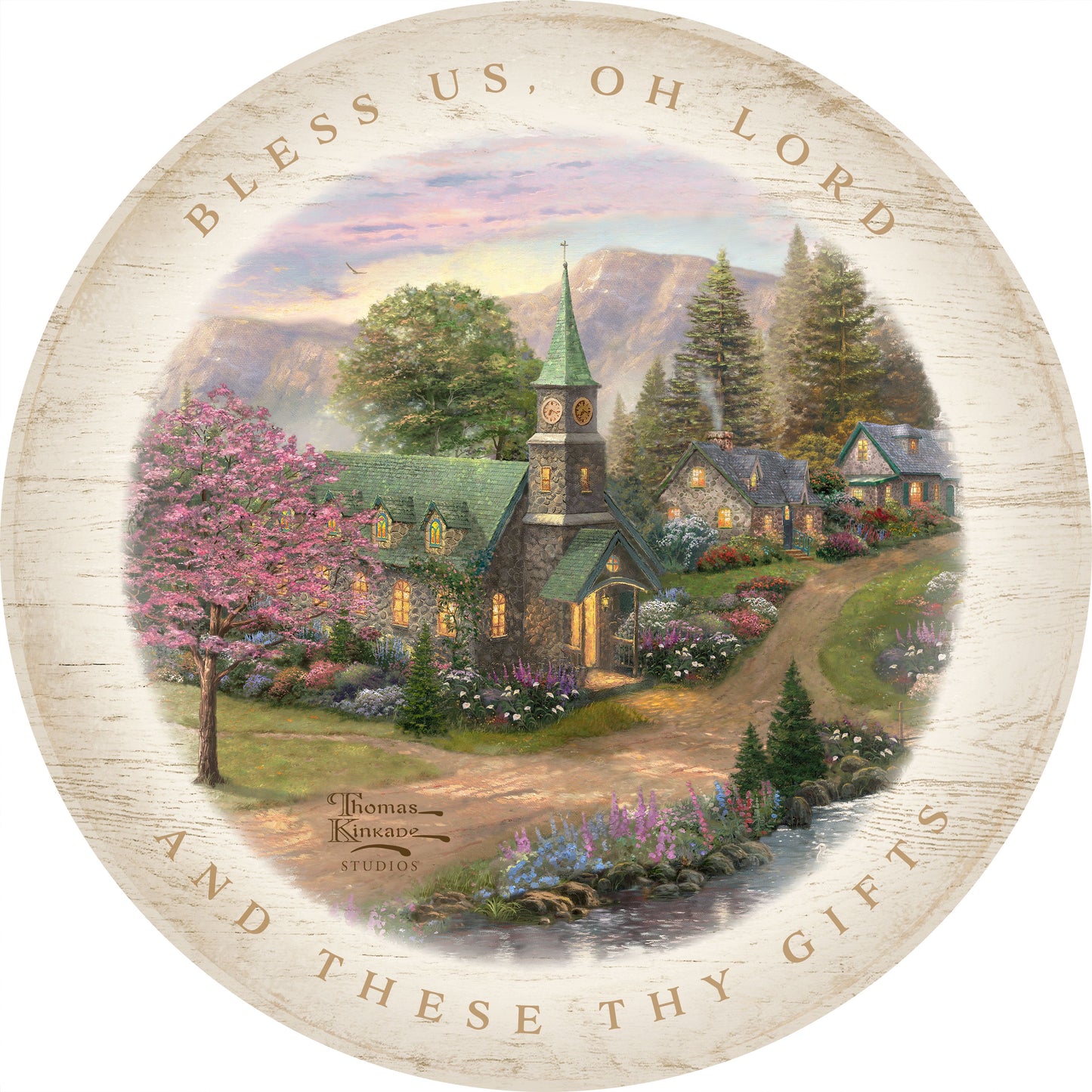 Sunday Morning Chapel - 12.5" Round Wood Sign