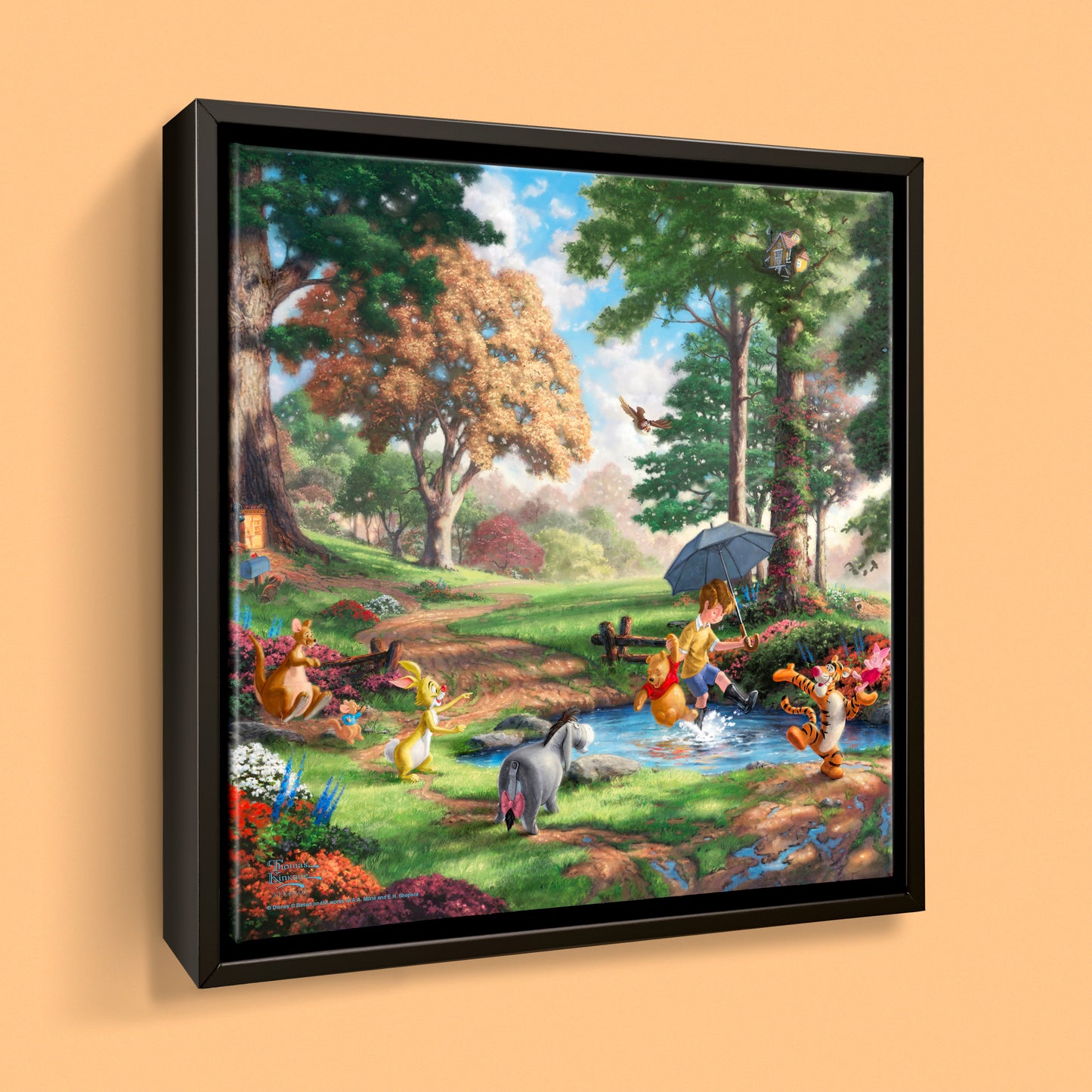 Disney Winnie the Pooh I - 14" x 14" Gallery Wrapped Canvas (Onyx Black Frame)