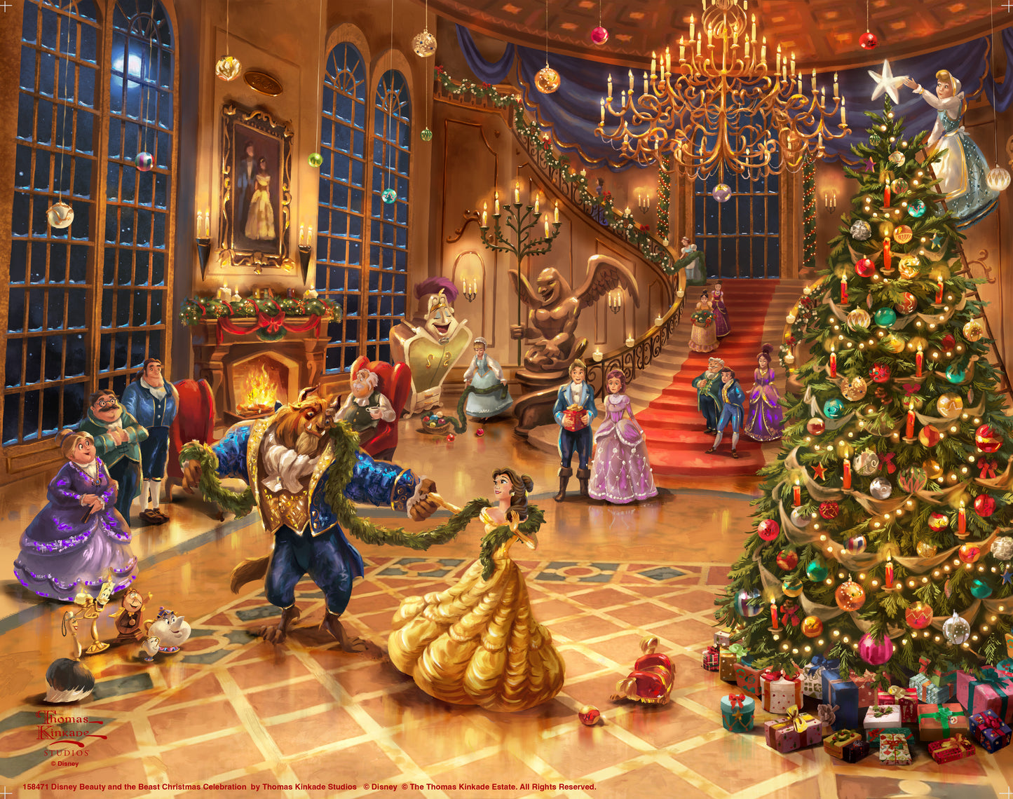 Disney Beauty and the Beast Christmas Celebration - Art Prints