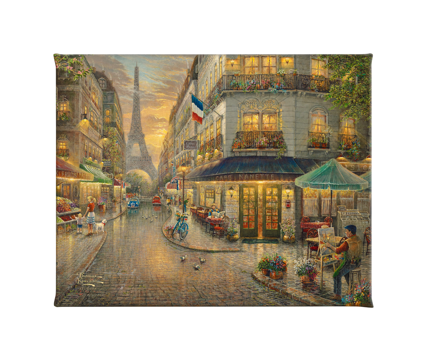 Paris Cafe - 8" x10" Gallery Wrapped Canvas