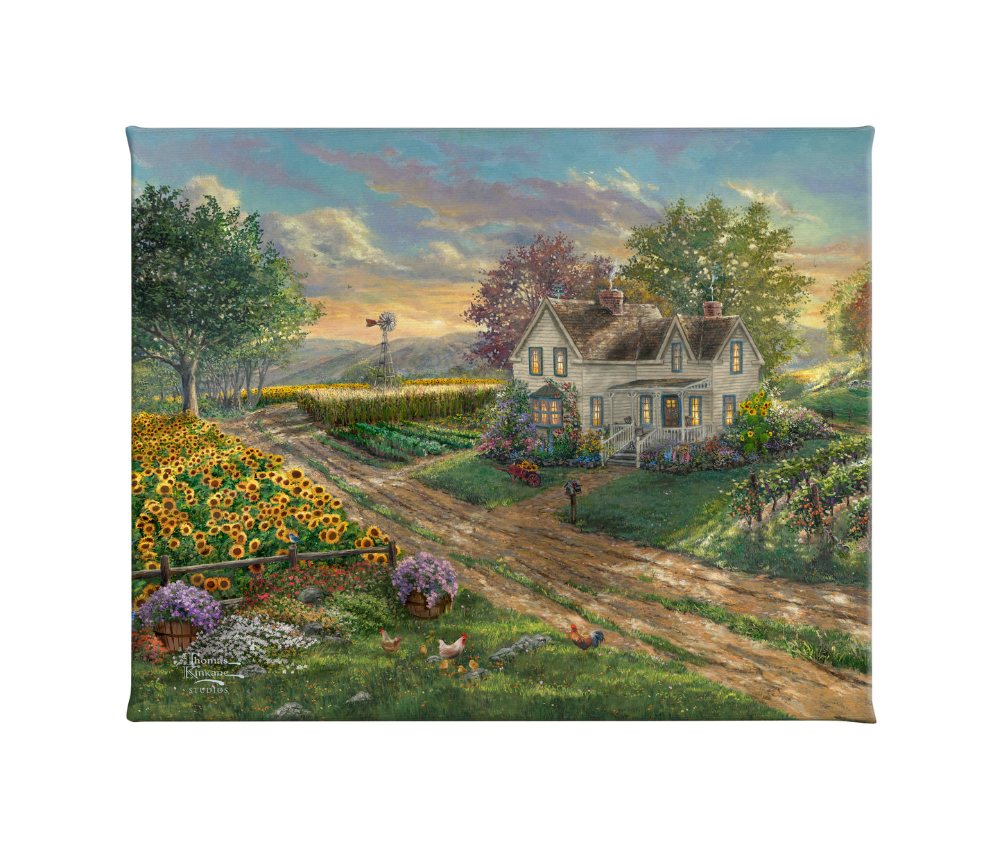 Sunflower Fields - 8" x 10" Gallery Wrapped Canvas