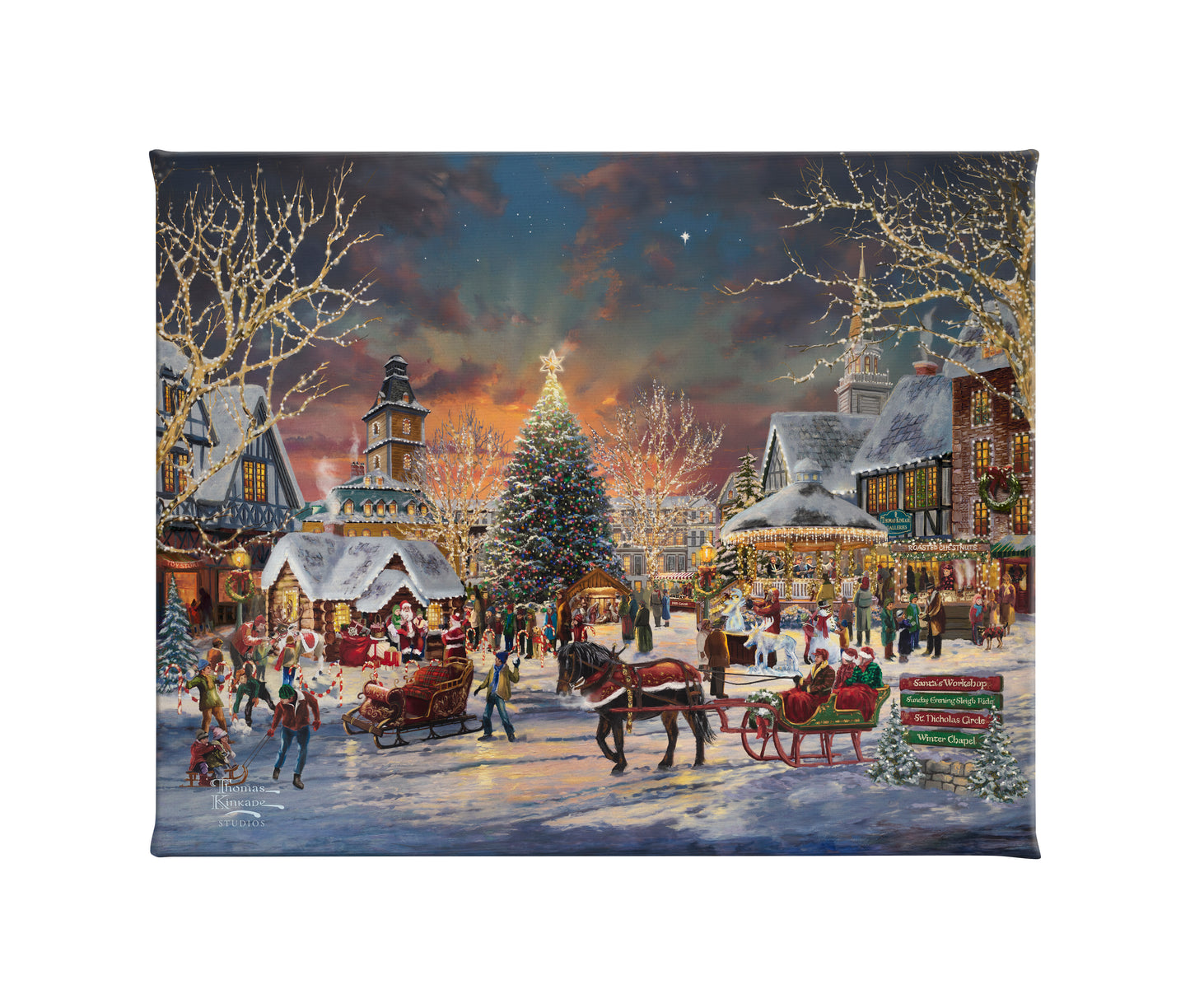 The Christmas Festival - 8" x 10" Gallery Wrapped Canvas