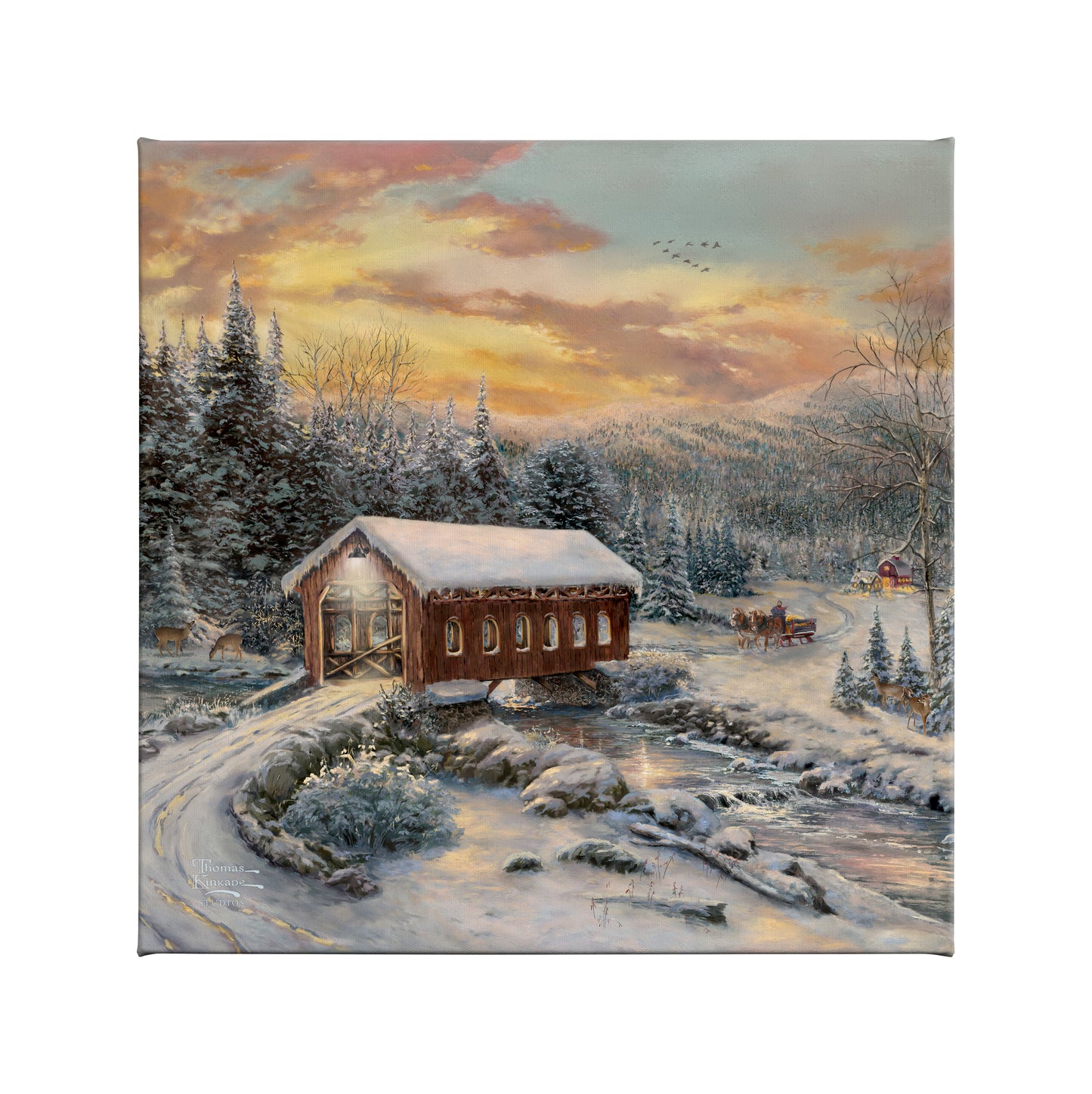 A Winter's Calm - 14" x 14" Gallery Wrapped Canvas