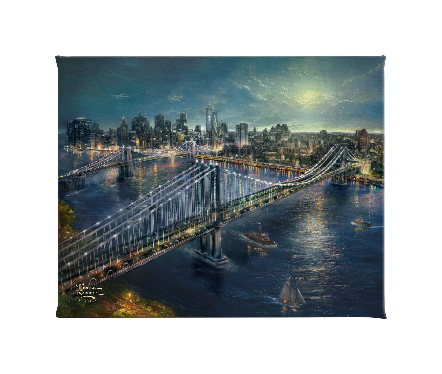 Moonlight over Manhattan - 8" x 10" Gallery Wrapped Canvas
