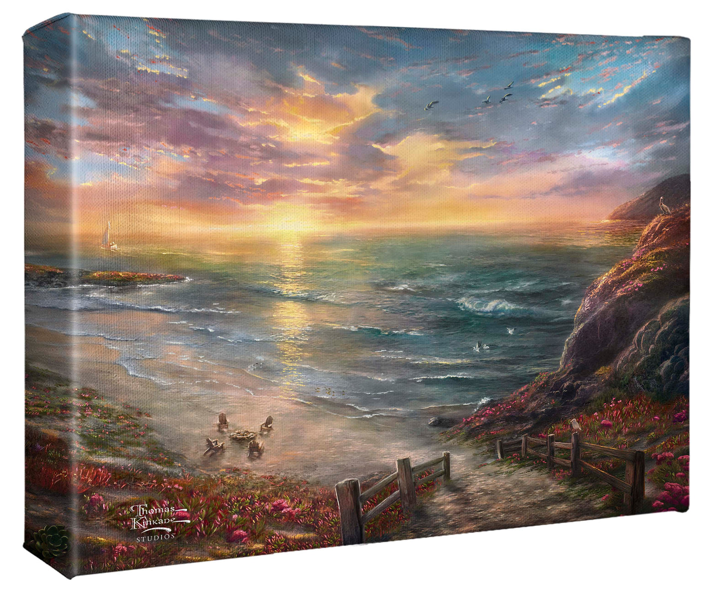 Beachside Gathering - 8" x 10" Gallery Wrapped Canvas