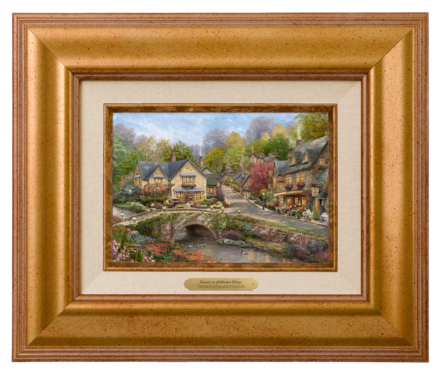 Summer in Cobblestone Village - Brushworks