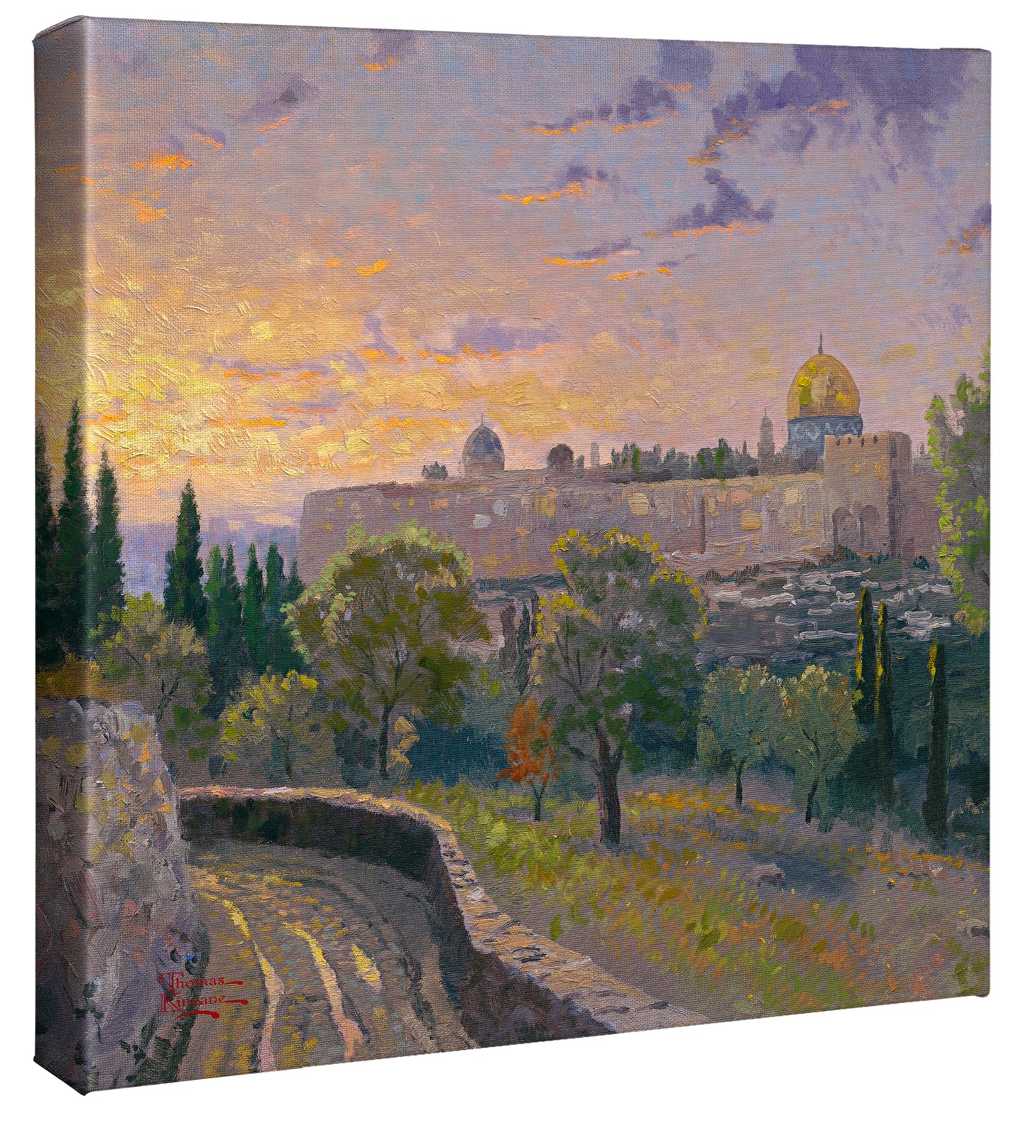 Jerusalem Sunset - 14" x 14" Gallery Wrapped Canvas