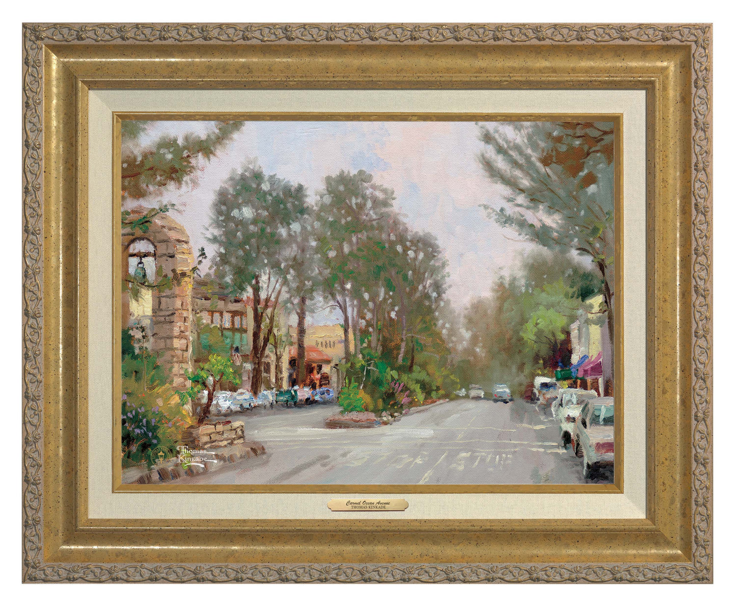 Carmel, Ocean Avenue on a Rainy Afternoon - Canvas Classics