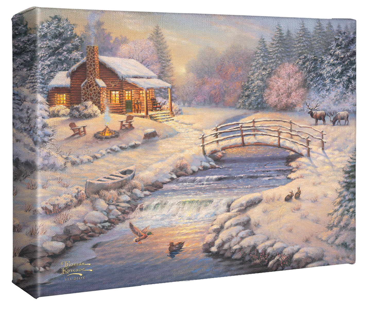 A Winter Retreat - 8" x 10" Gallery Wrapped Canvas