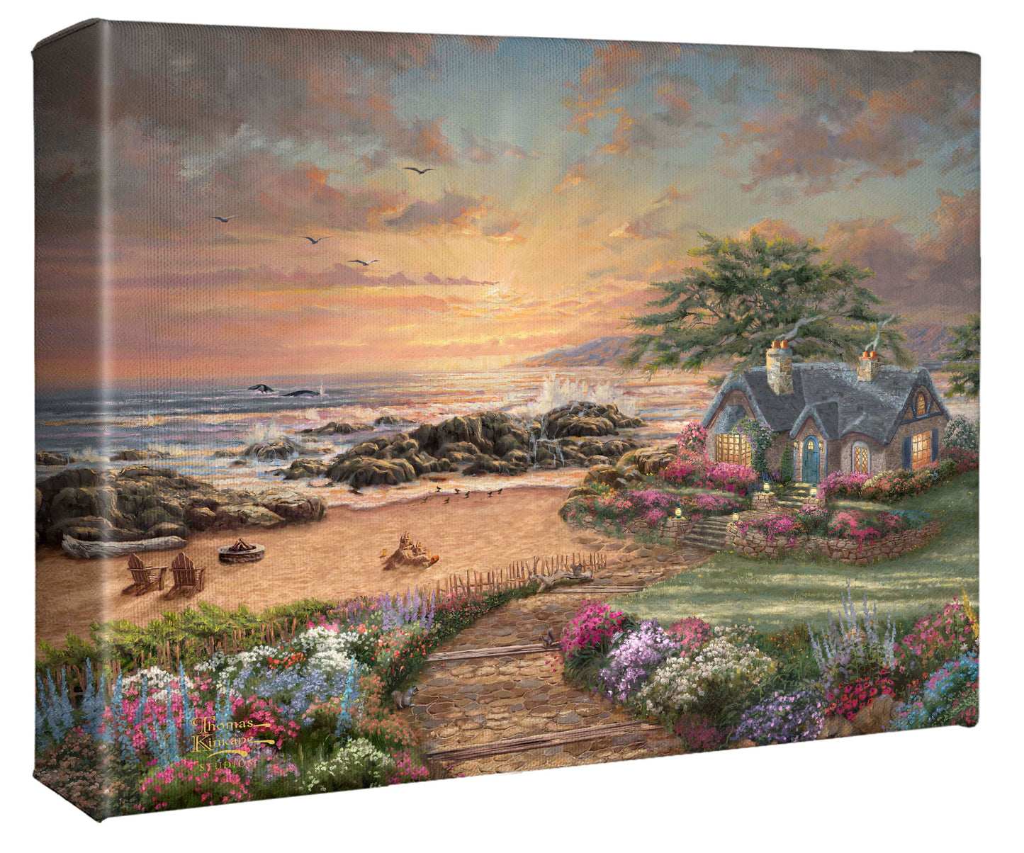 Seaside Cottage - 8" x 10" Gallery Wrapped Canvas