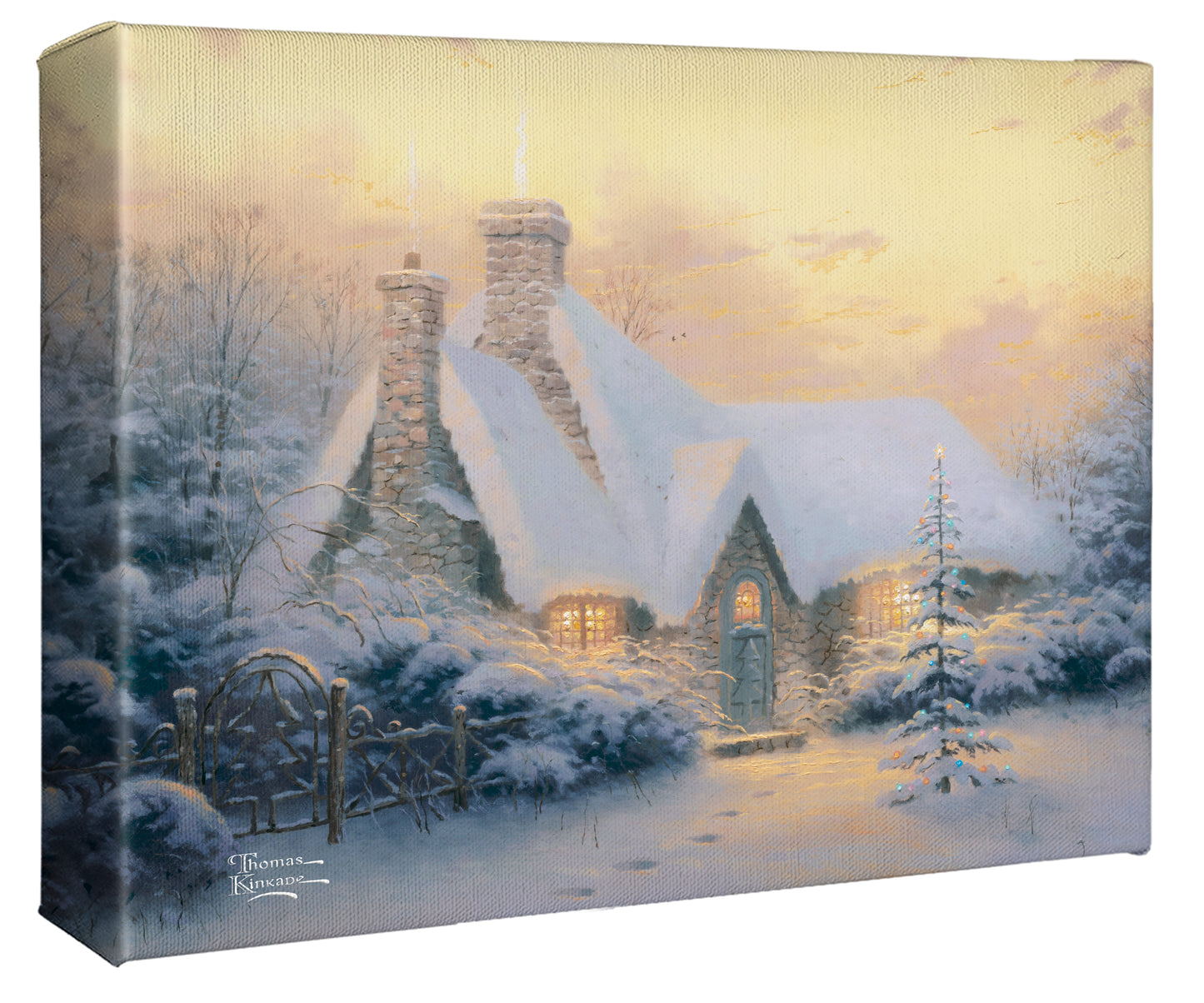 Christmas Tree Cottage - 8" x 10" Gallery Wrapped Canvas