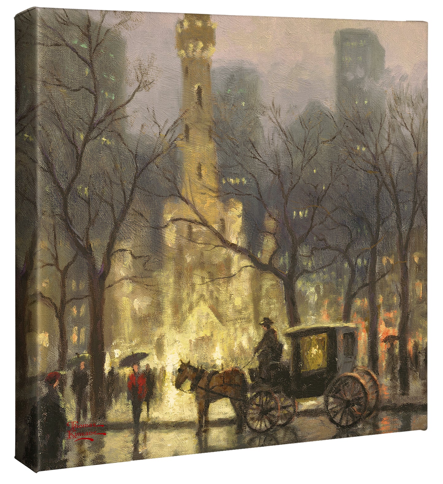 The Water Tower, Chicago - 14" x 14" Gallery Wrapped Canvas