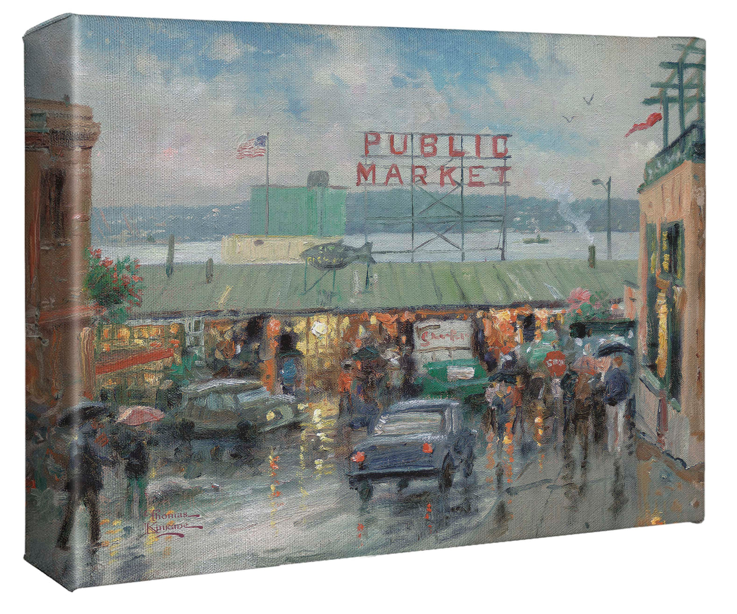 Pike Place Market, Seattle - 8" x 10" Gallery Wrapped Canvas