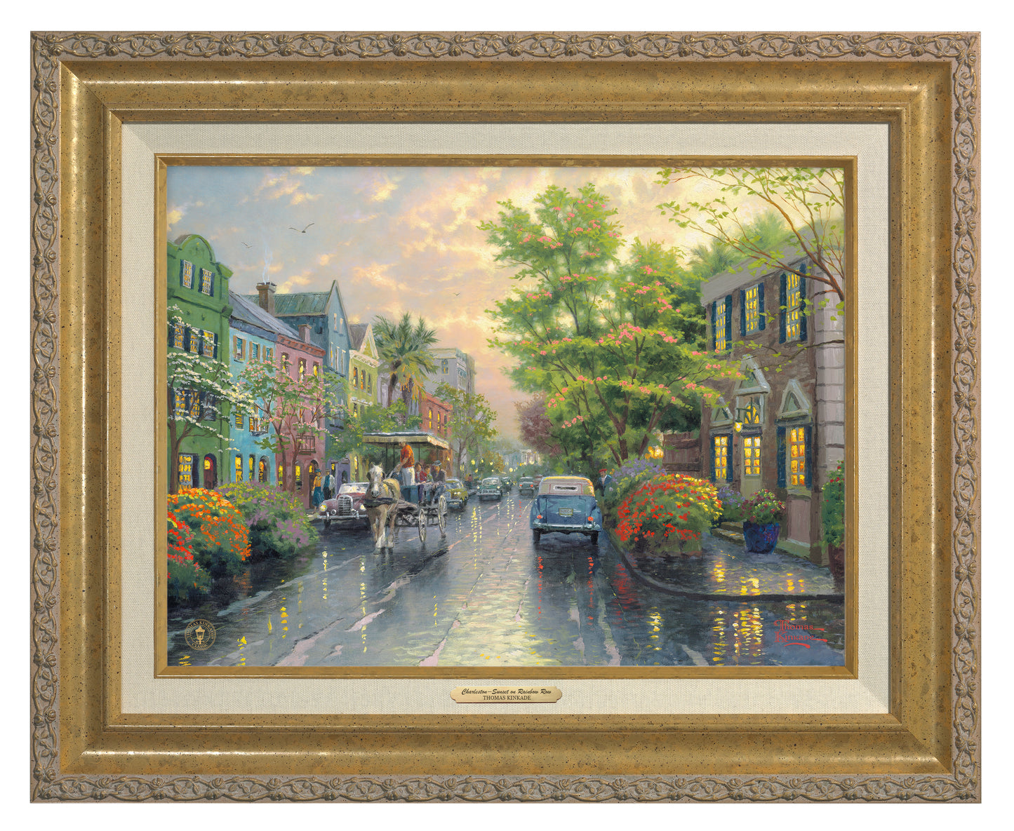Charleston, Sunset on Rainbow Row - Canvas Classics