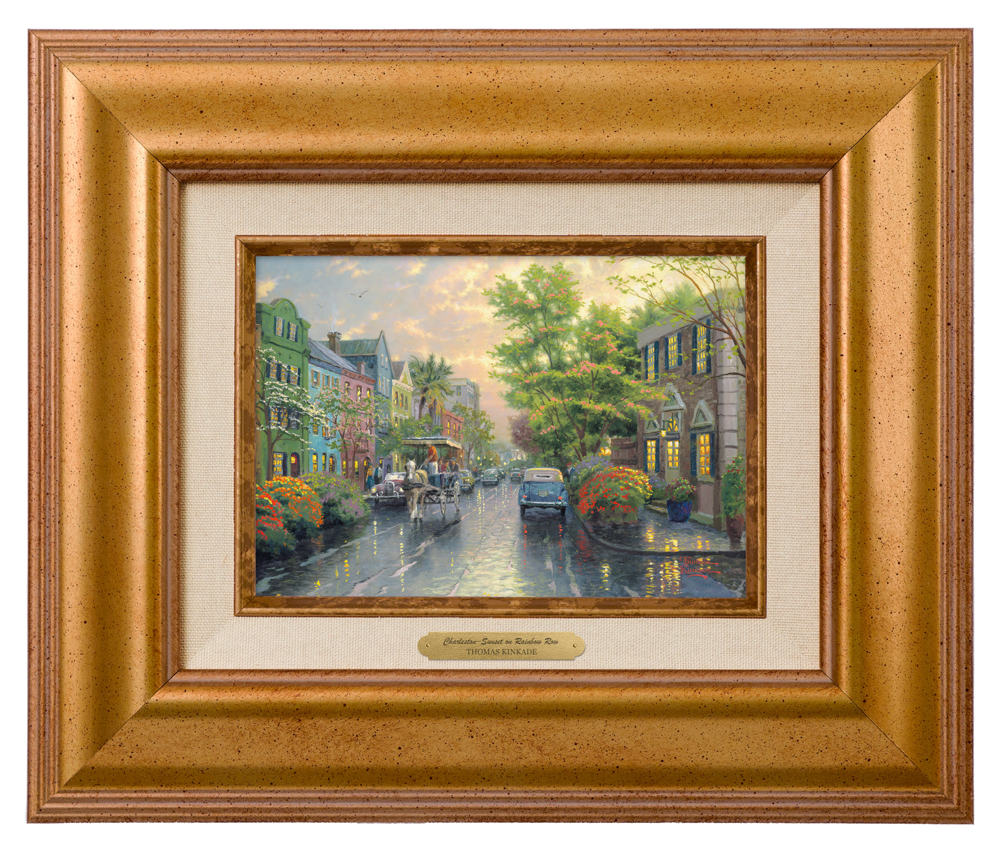 Charleston, Sunset on Rainbow Row - Brushworks