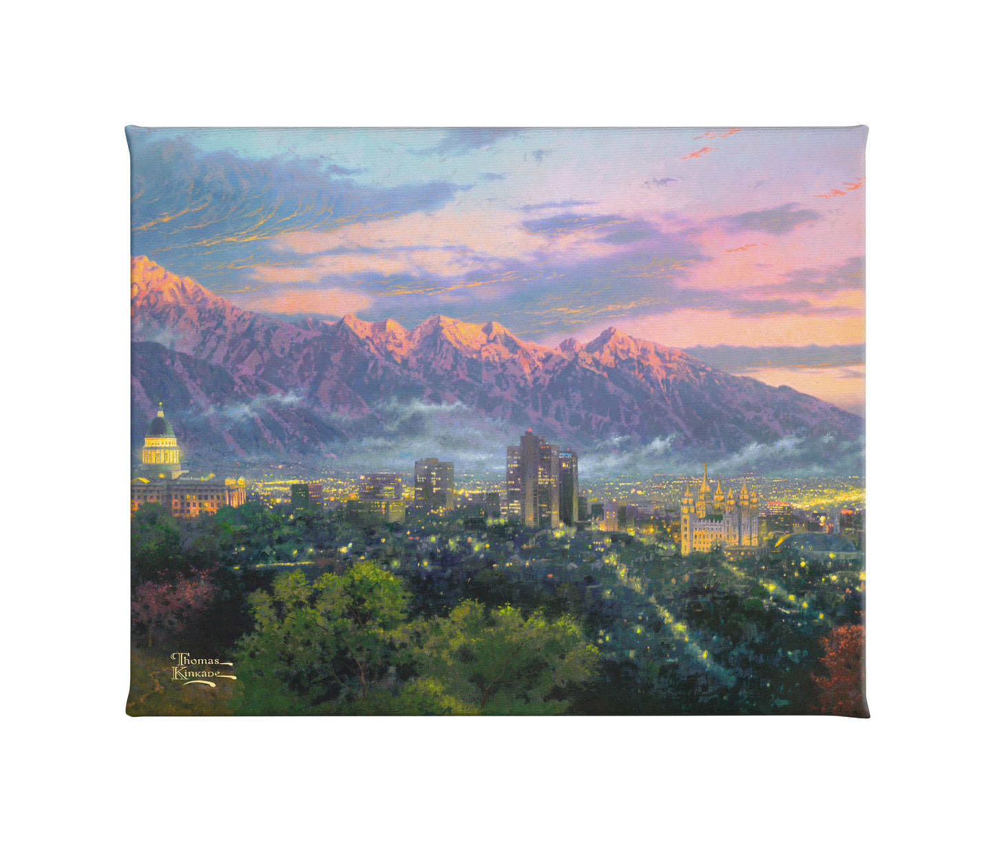 Salt Lake: City of Lights - 8" x 10" Gallery Wrapped Canvas