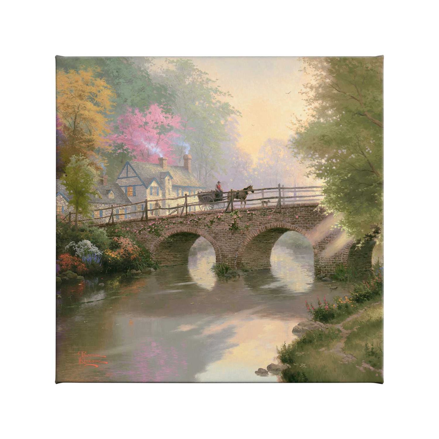 Hometown Bridge - 14" x 14" Gallery Wrapped Canvas
