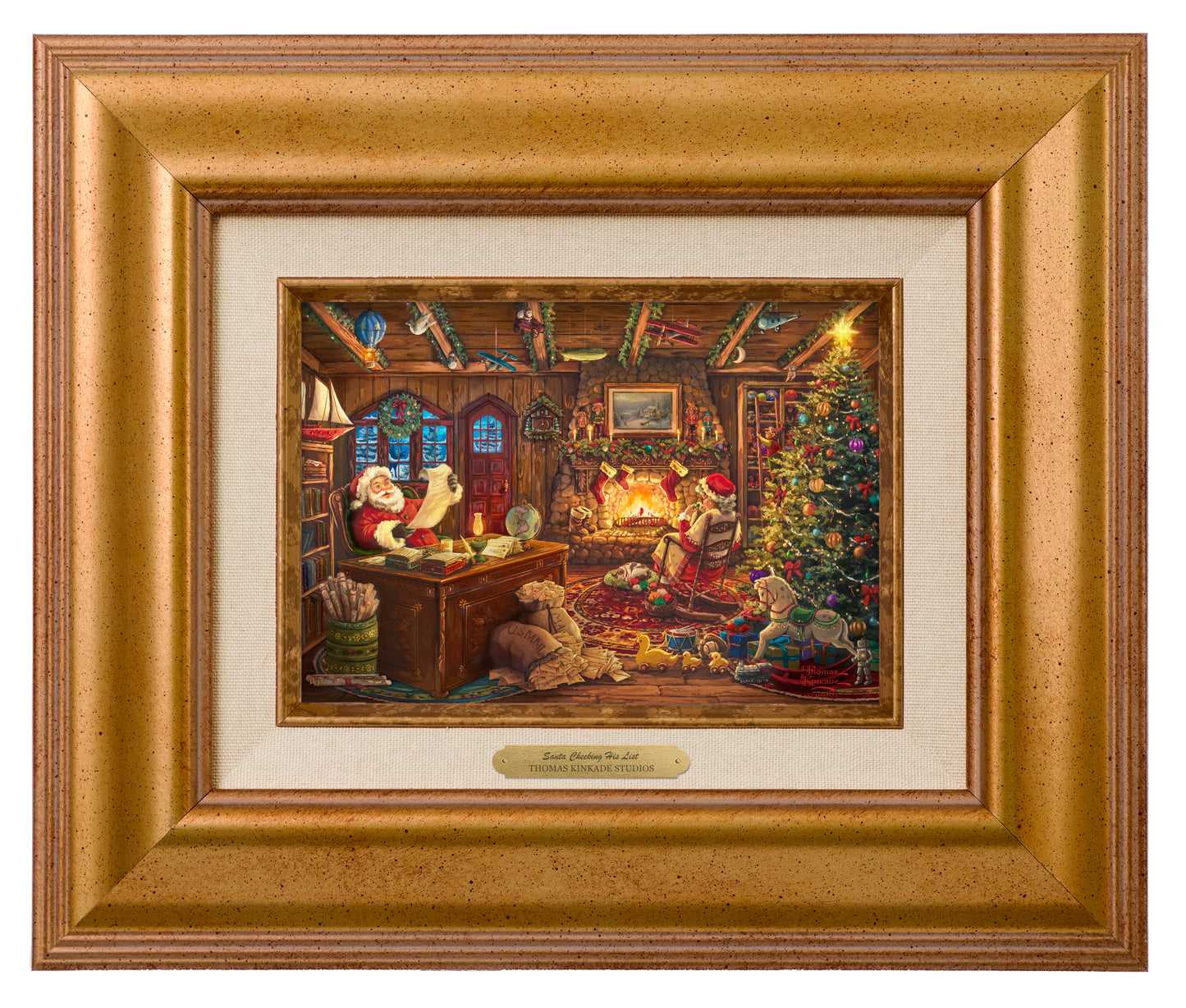 Santa Checking His List - Brushworks