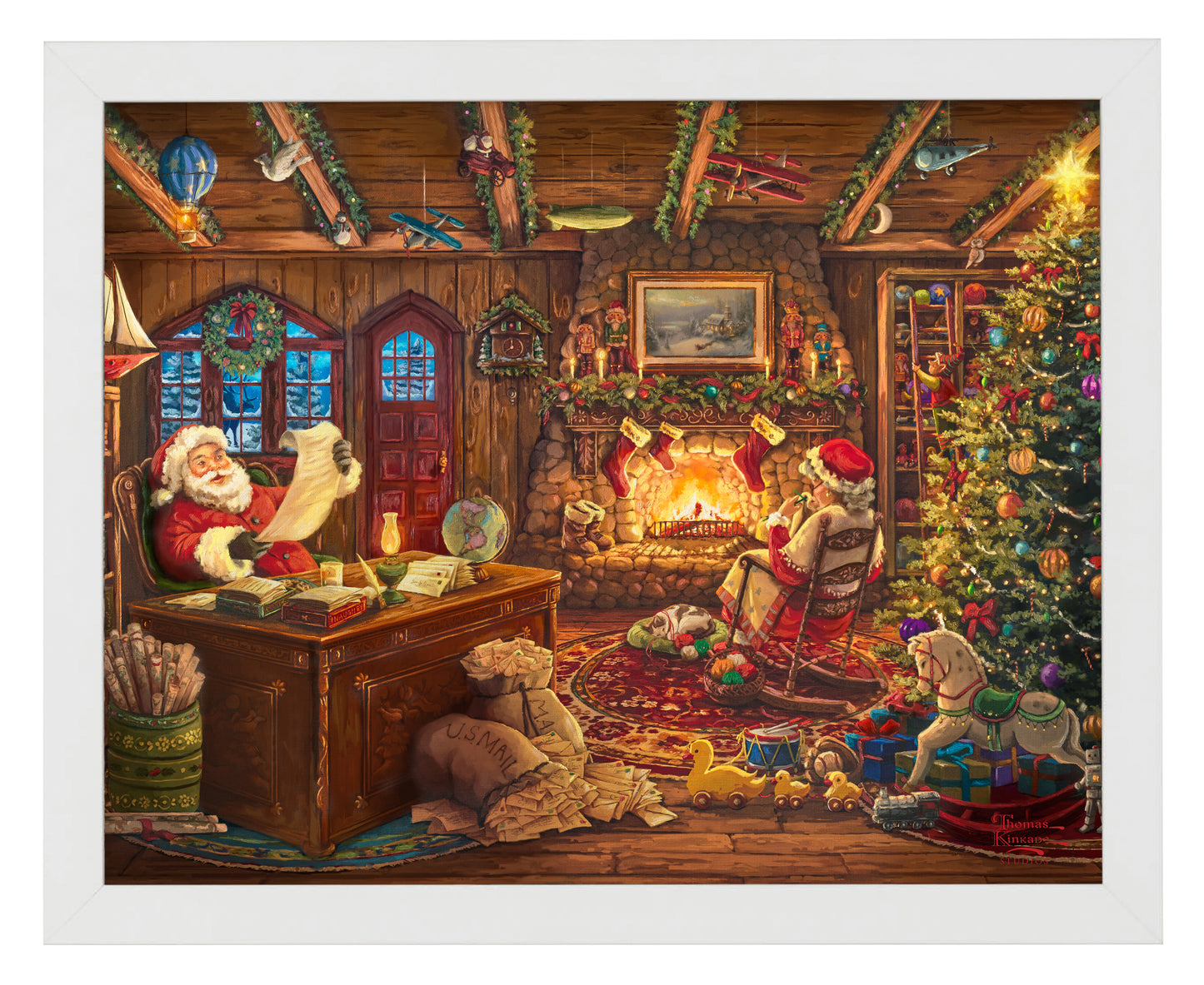 Santa Checking His List - Art Prints