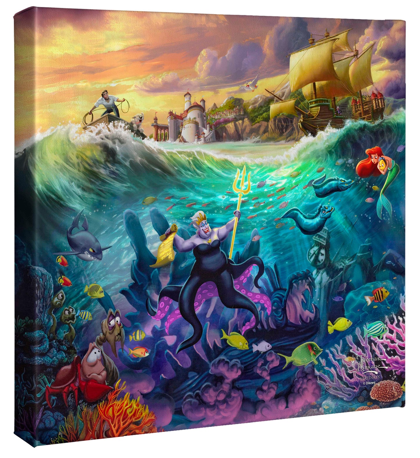 Disney Ursula - 14" x 14" Gallery Wrapped Canvas