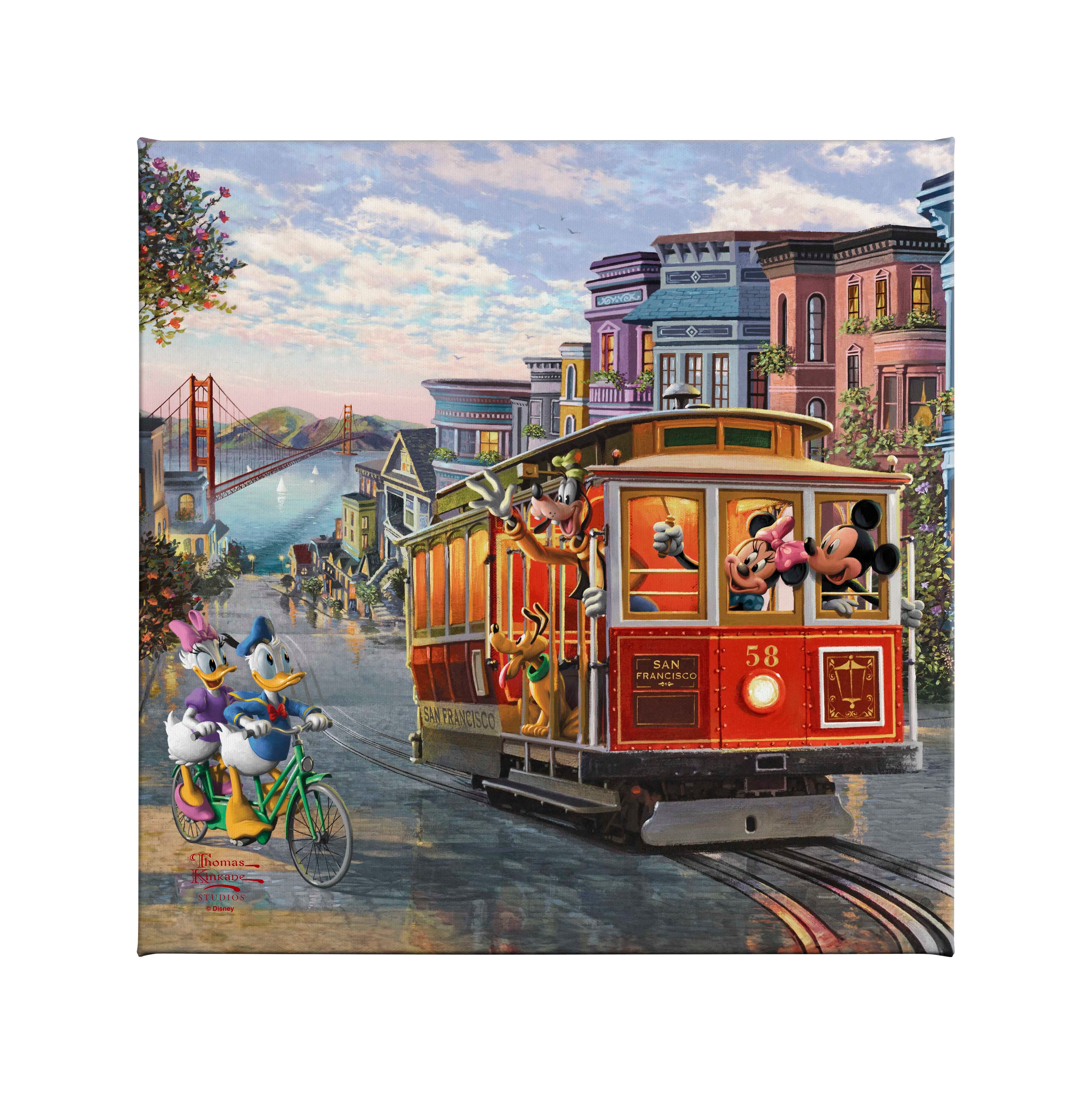 80s Mickey Mouse “San Francisco” Disney Mickey and Minnie in San Francisco - Jewel Edition Art