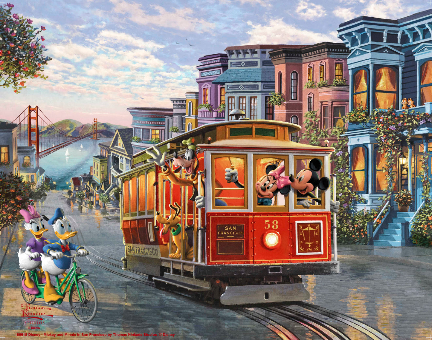 Disney Mickey and Minnie in San Francisco - Art Prints