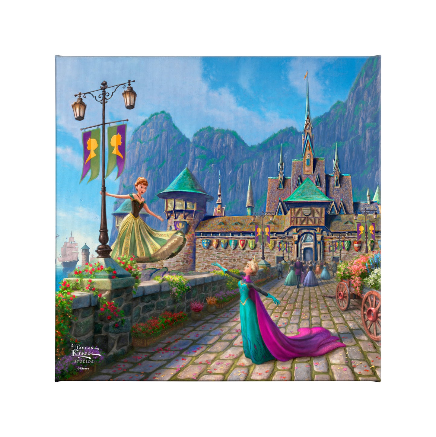 Disney Frozen Celebration in Arendelle - 14" x 14" Gallery Wrapped Canvas