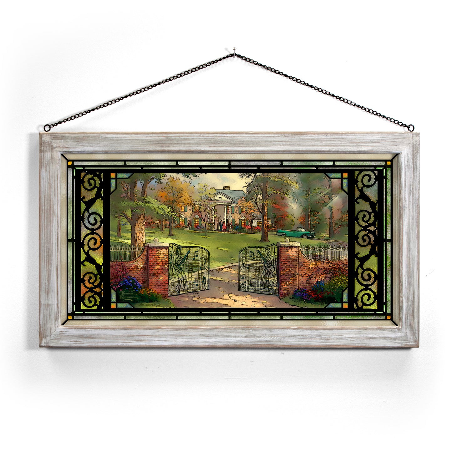 Graceland®, 50th Anniversary - 13" x 23" Stained Glass Art