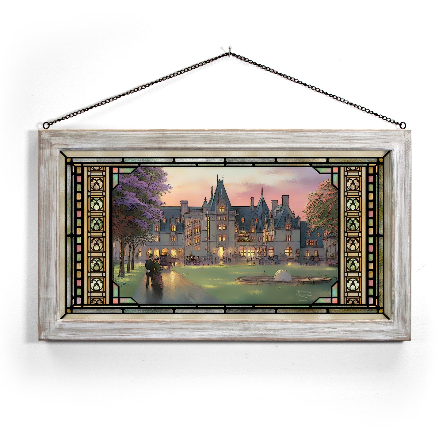 Elegant Evening at Biltmore® - 13" x 23" Stained Glass Art