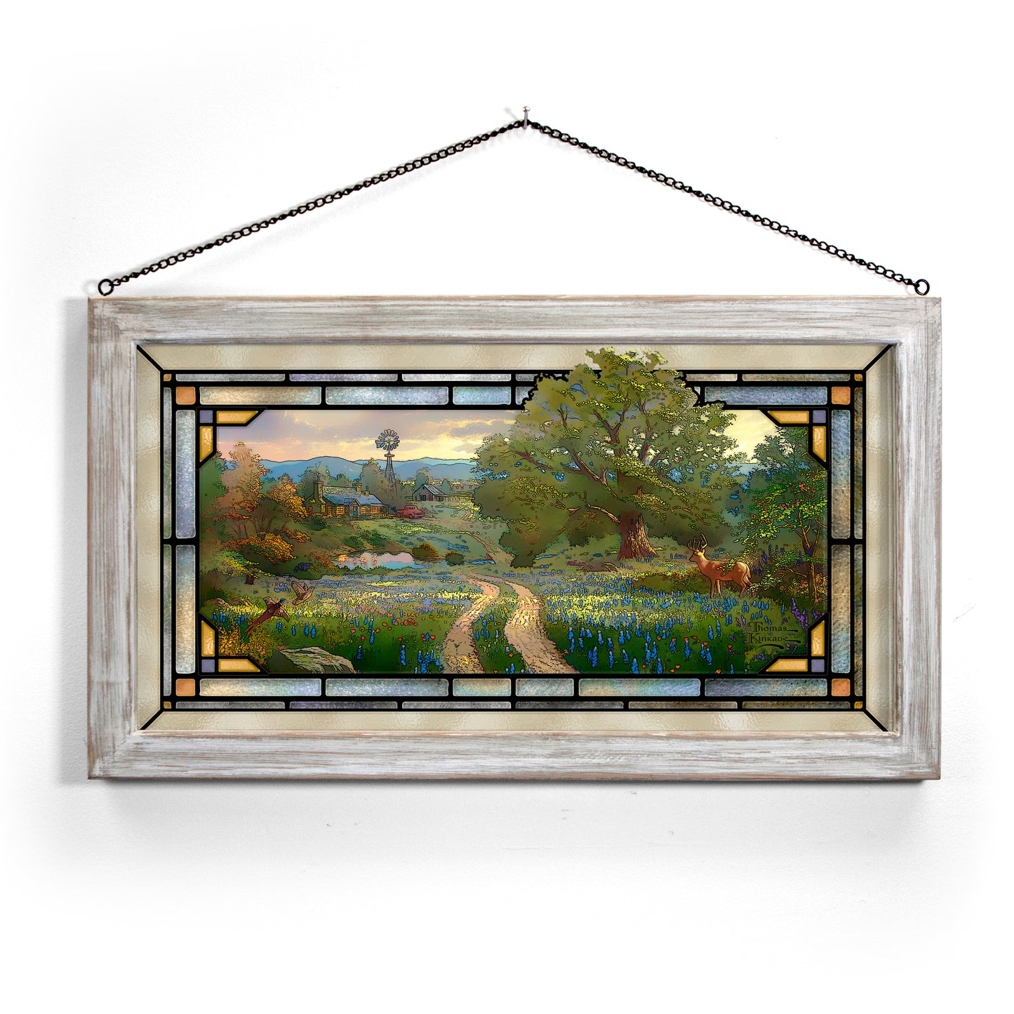 Country Living - 13" x 23" Stained Glass Art