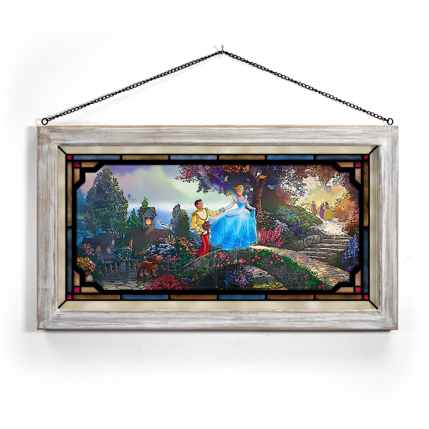 Disney Cinderella Wishes Upon A Dream - 13" x 23" Stained Glass Art