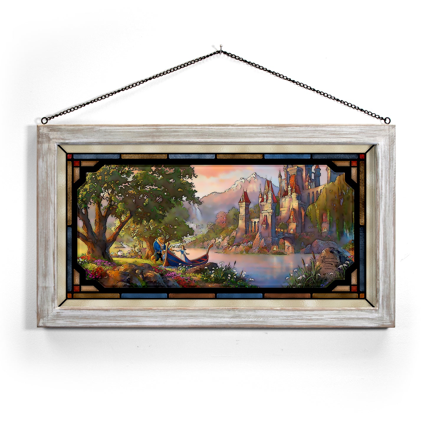 Disney Beauty and the Beast II - 13" x 23" Stained Glass Art