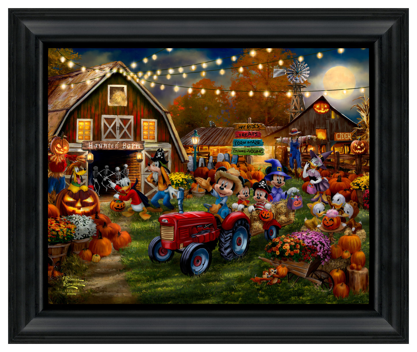 Disney Mickey and Minnie Pumpkin Festival - 16" x 20" Brushstroke Vignette