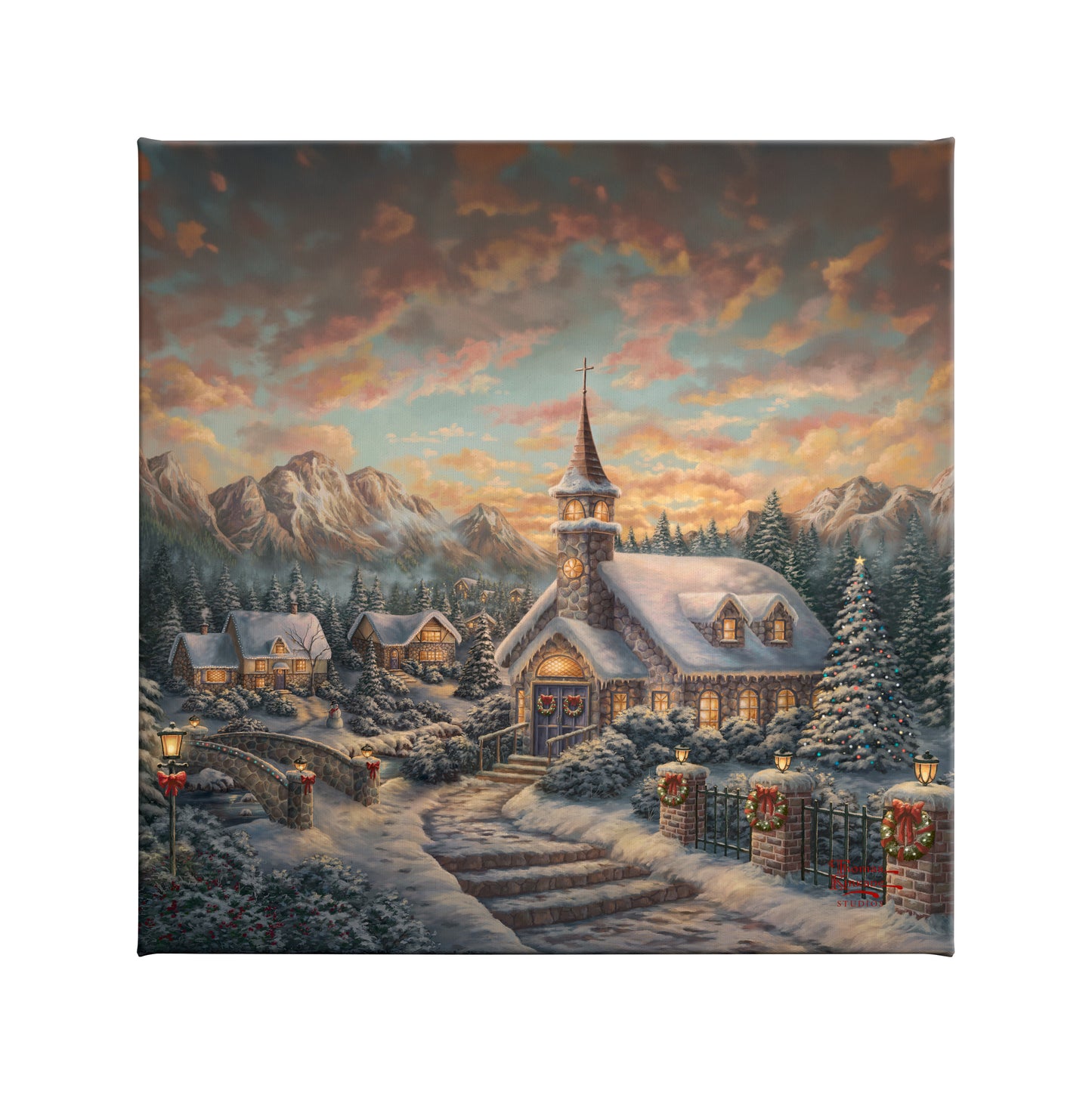 Christmas Service - 14" x 14" Gallery Wrapped Canvas