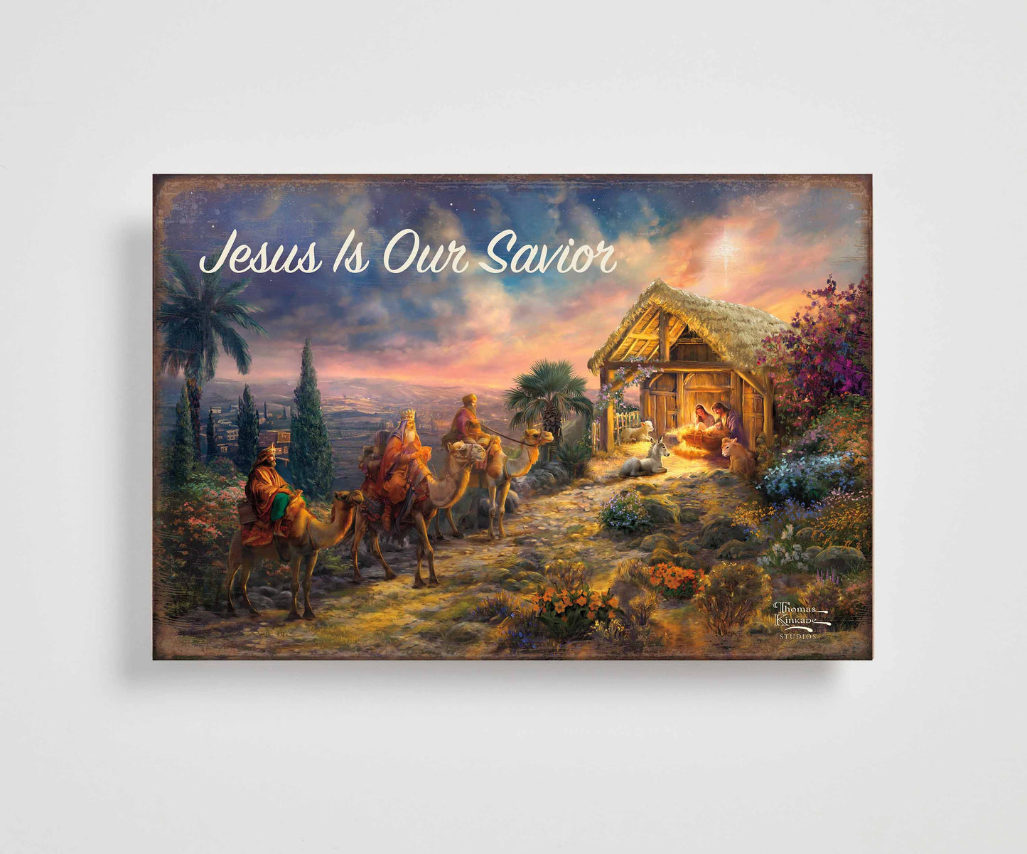 Away in the Manger - 12" x 18" Wood Sign