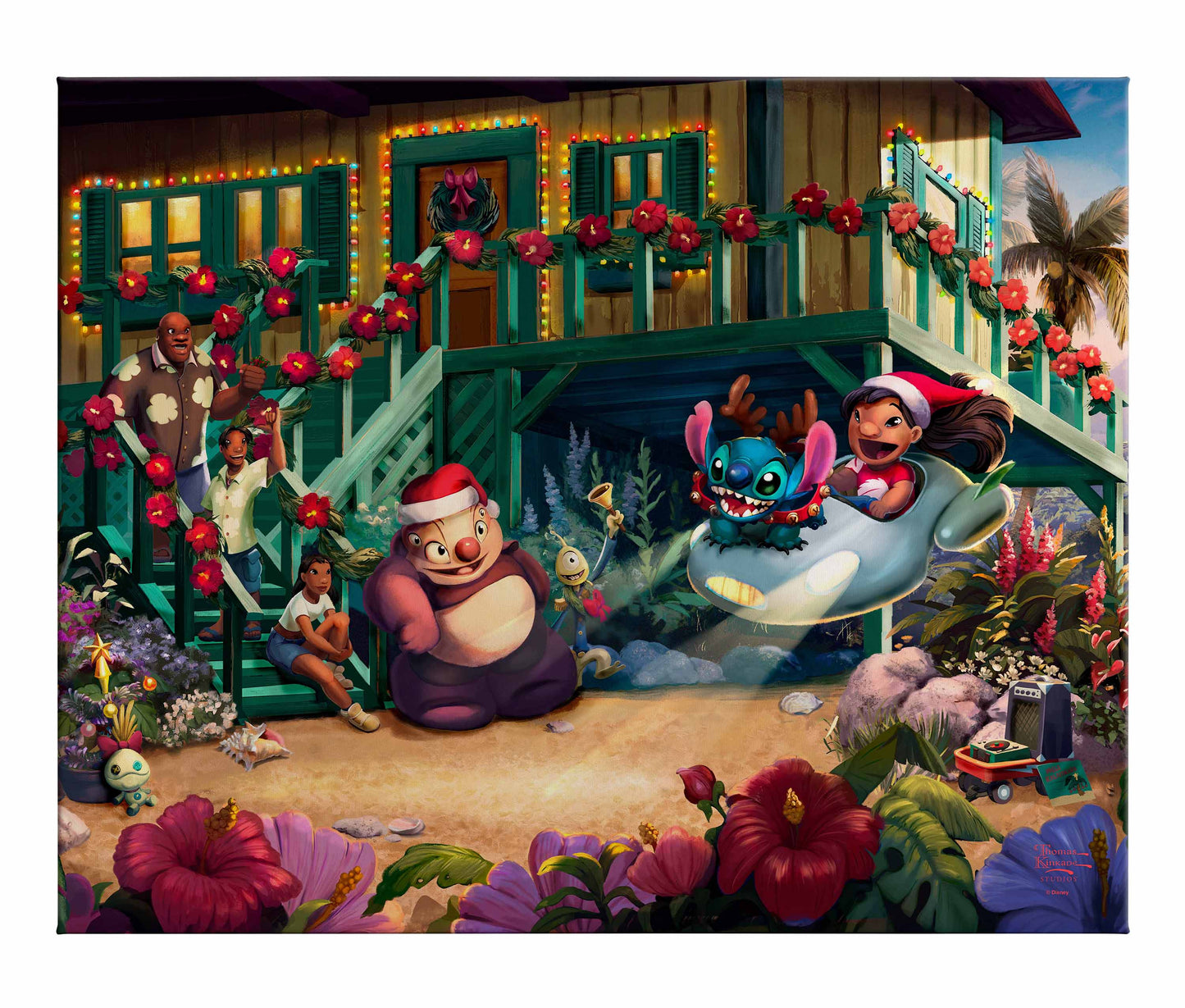 Disney Lilo and Stitch Aloha Christmas - 24" x 30" Gallery Wrapped Canvas