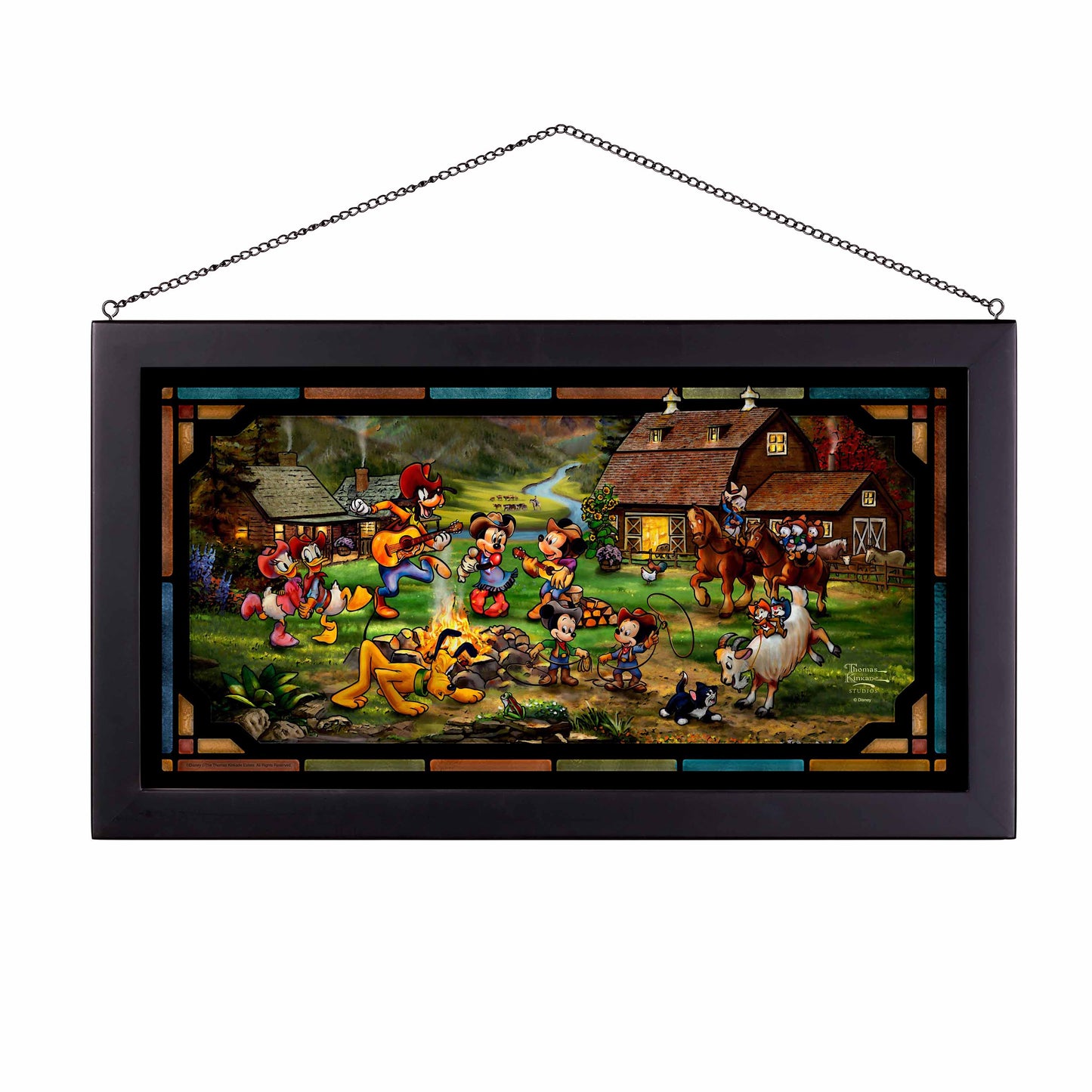 Disney Mickey and Minnie Rocky Mountain Round-Up - Stained Glass Art