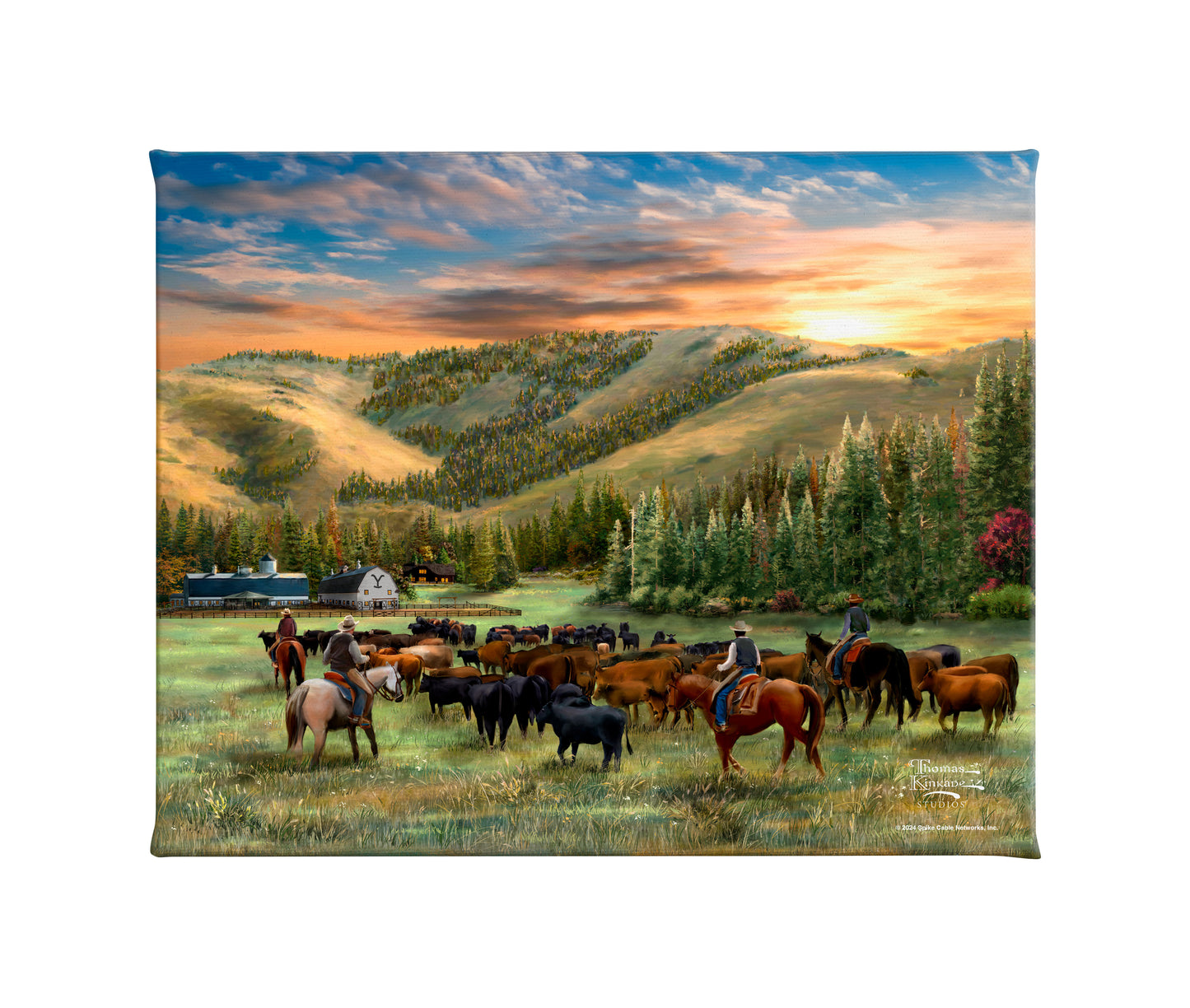 Evening Round-Up - 8" x 10" Gallery Wrapped Canvas