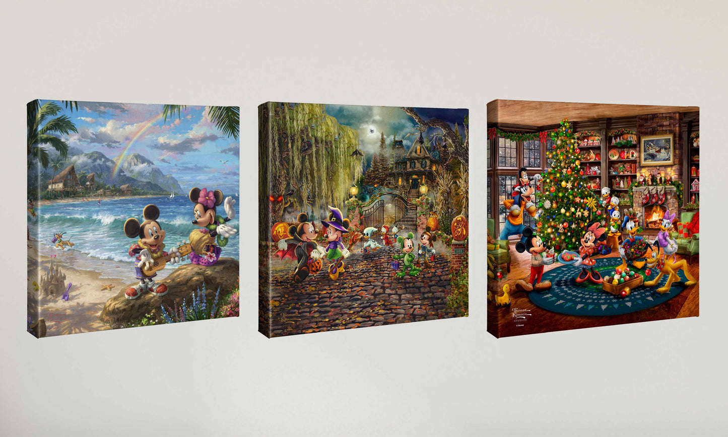 Disney Mickey and Minnie - 14" x 14" Gallery Wrapped Canvas (Set of 3)