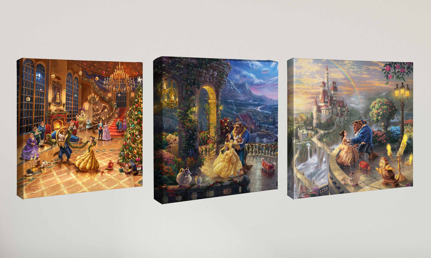 Disney Beauty and the Beast - 14" x 14" Gallery Wrapped Canvas (Set of 3)