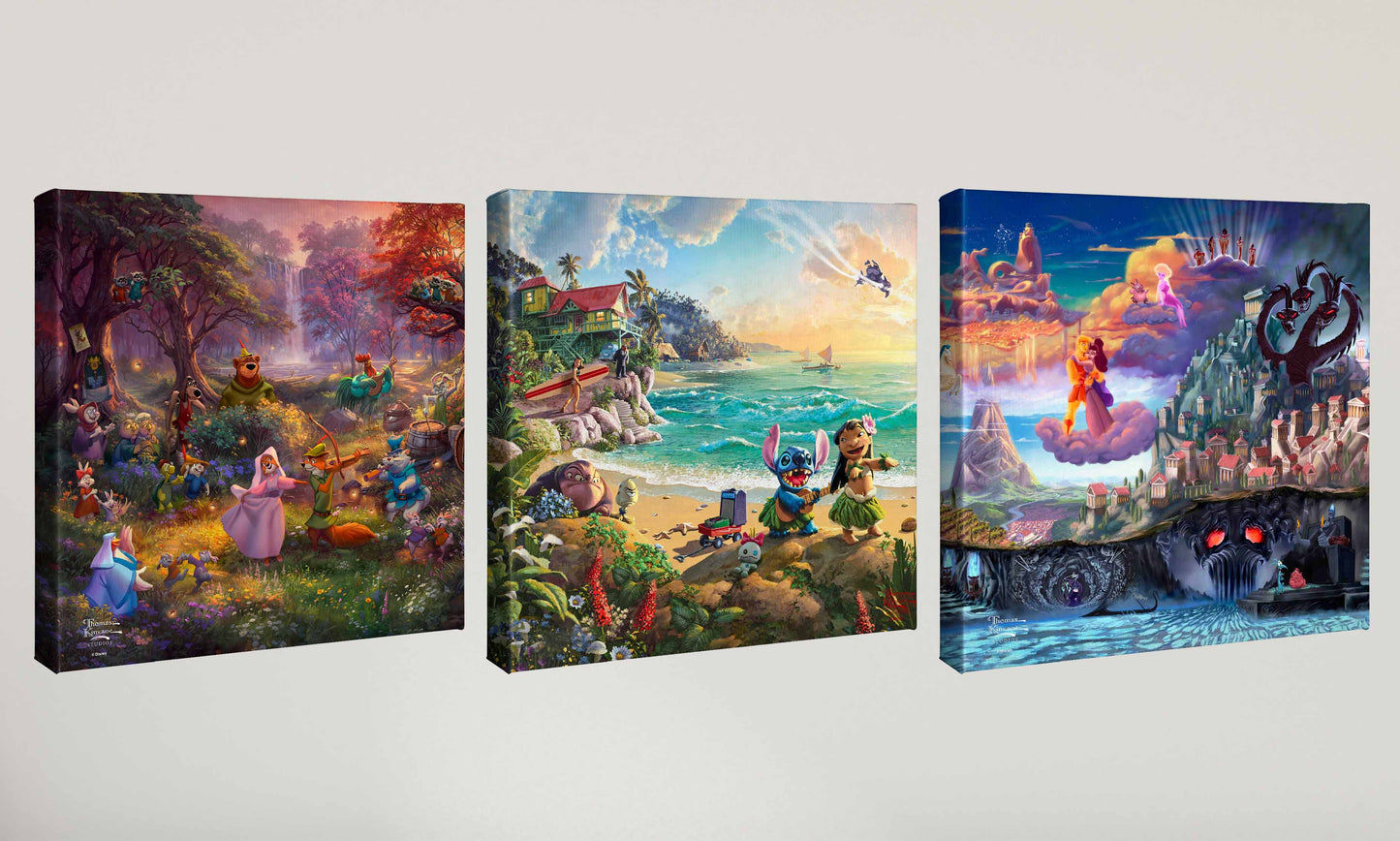Disney Classic Movies - 14" x 14" Gallery Wrapped Canvas (Set of 3)
