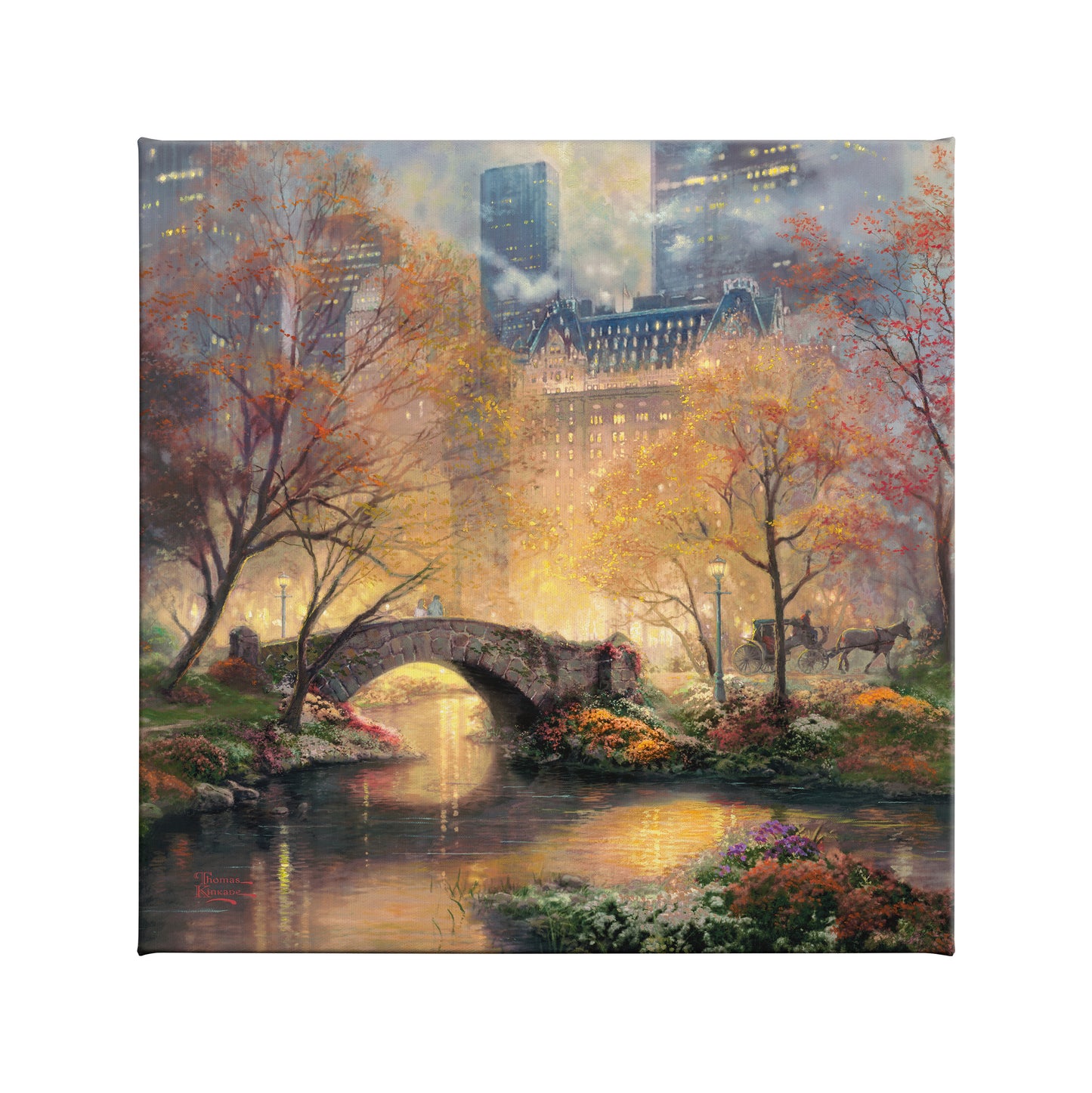 Central Park in the Fall - 20" x 20" Gallery Wrapped Canvas