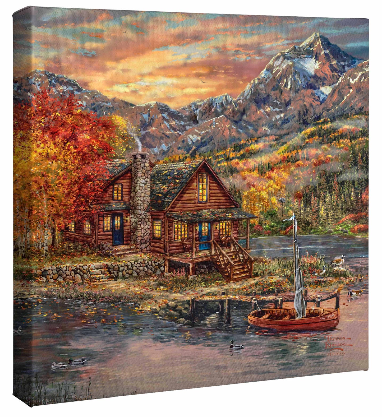 A Perfect Fall Day - 14" x 14" Gallery Wrapped Canvas