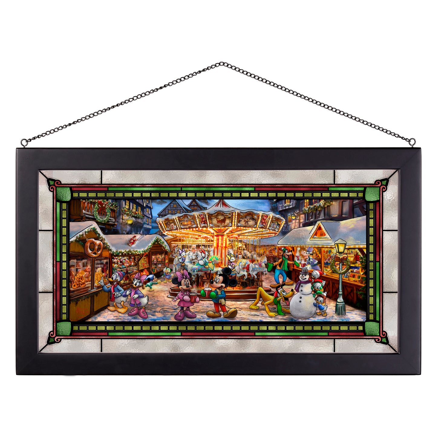 Disney Mickey and Minnie Christmas Market - Stained Glass Art