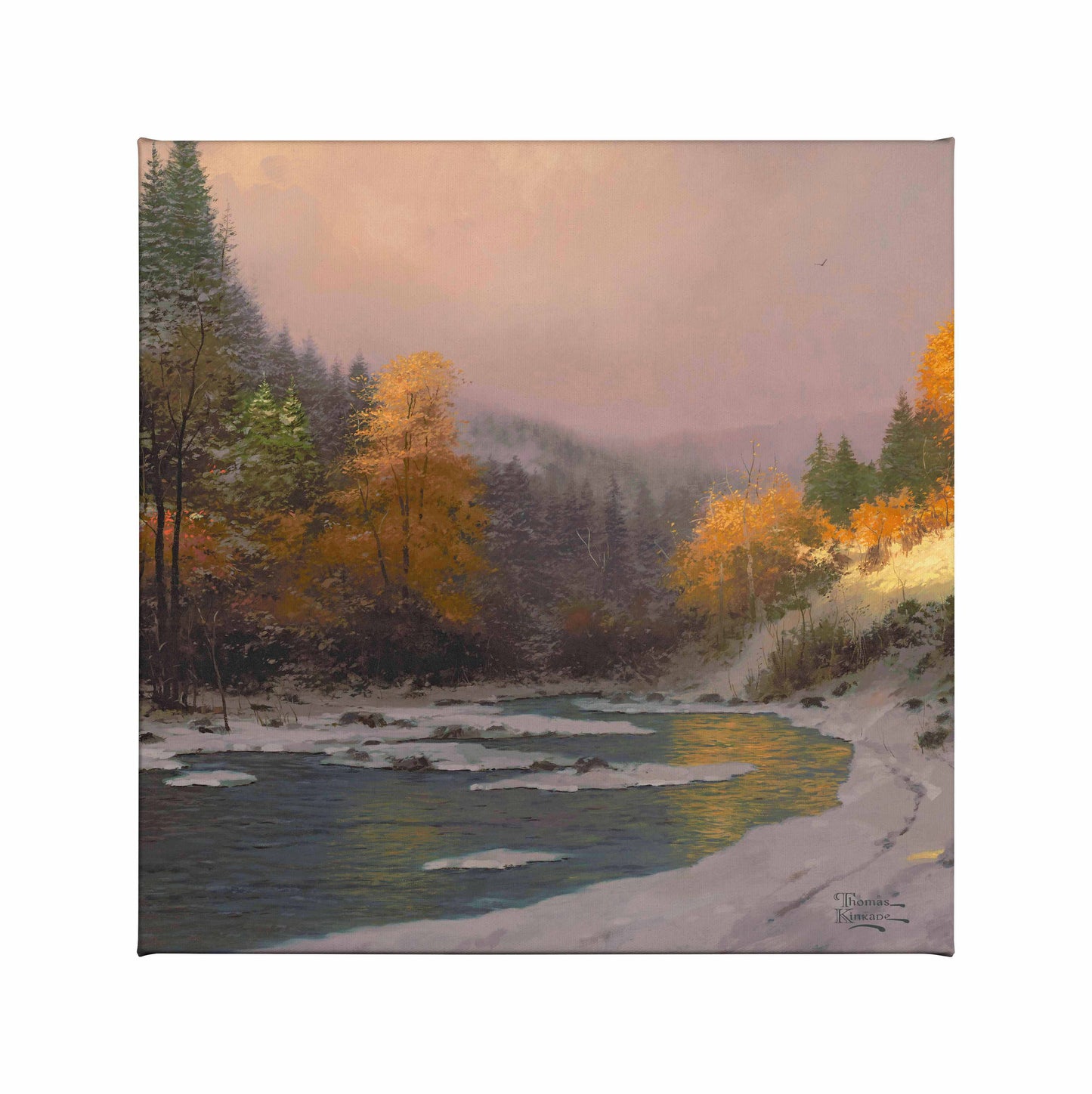 Autumn Snow - 14" x 14" Gallery Wrapped Canvas