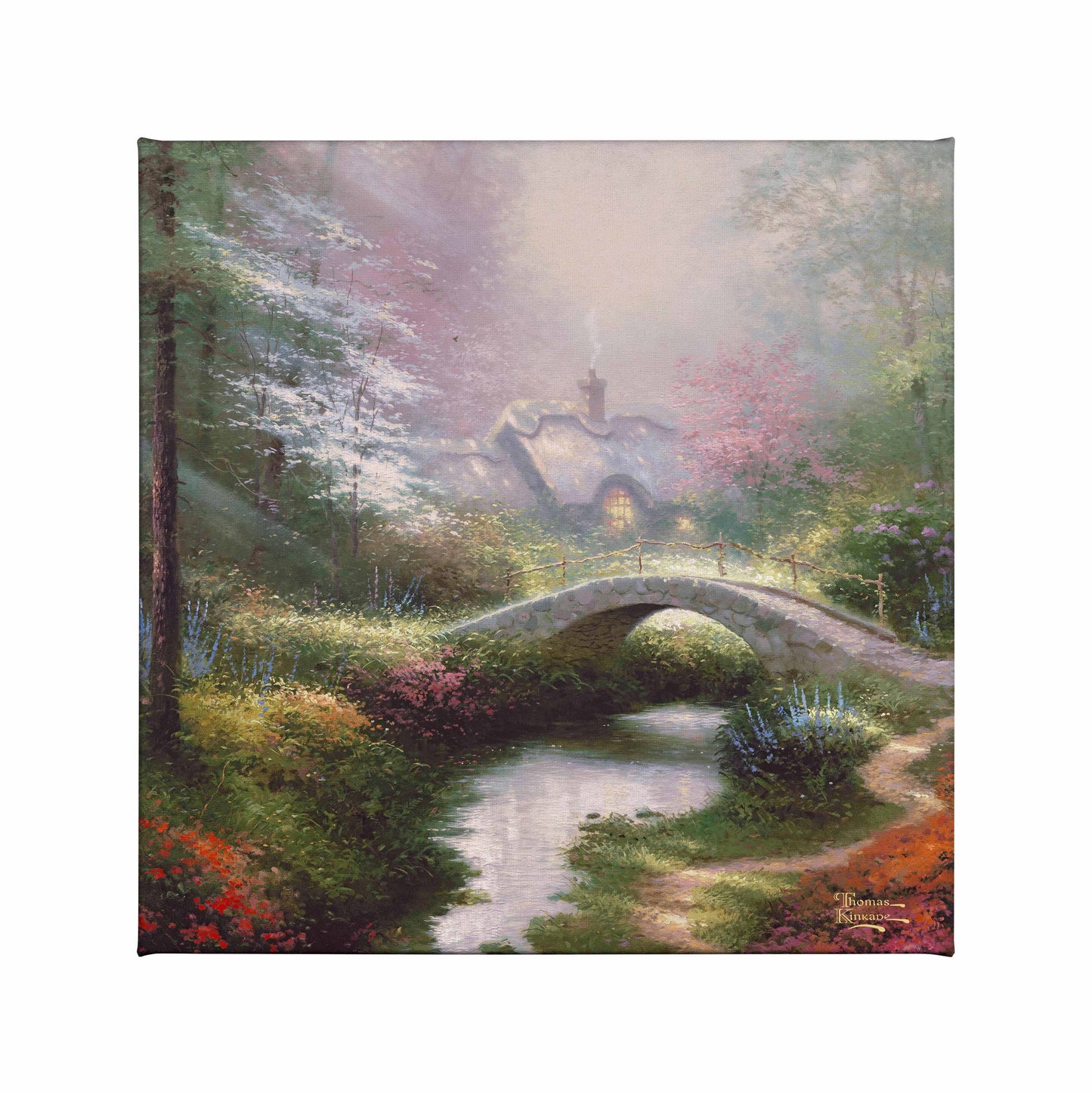 Brookside Hideaway - 14" x 14" Gallery Wrapped Canvas
